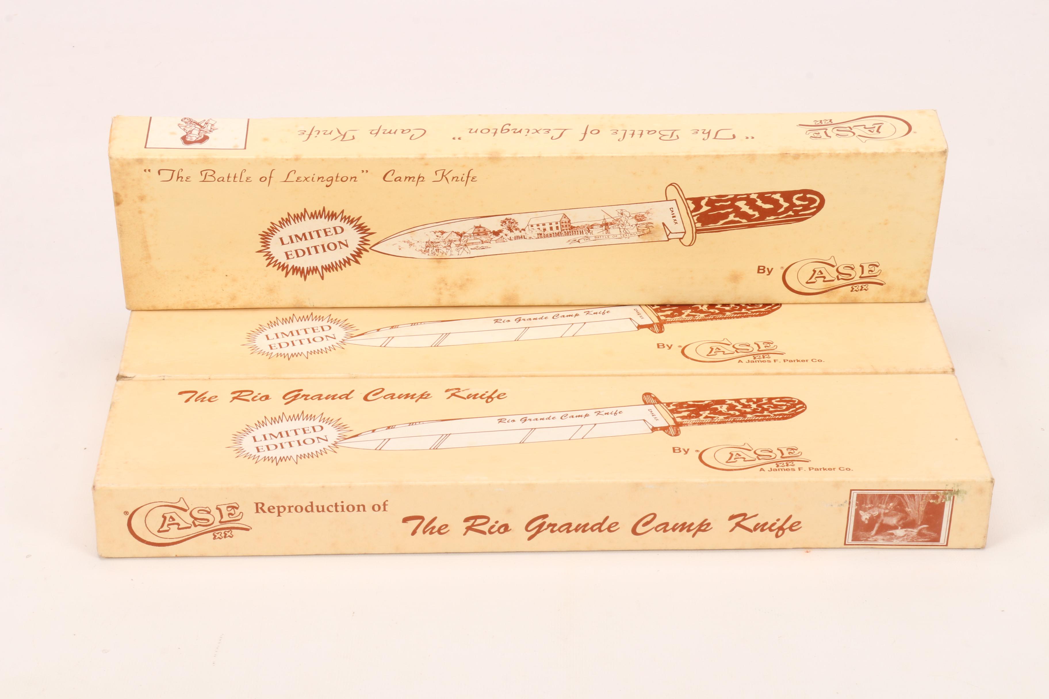 Case XX Reproduction Camp Knives "The Rio Grande" & "The Battle of Lexington"