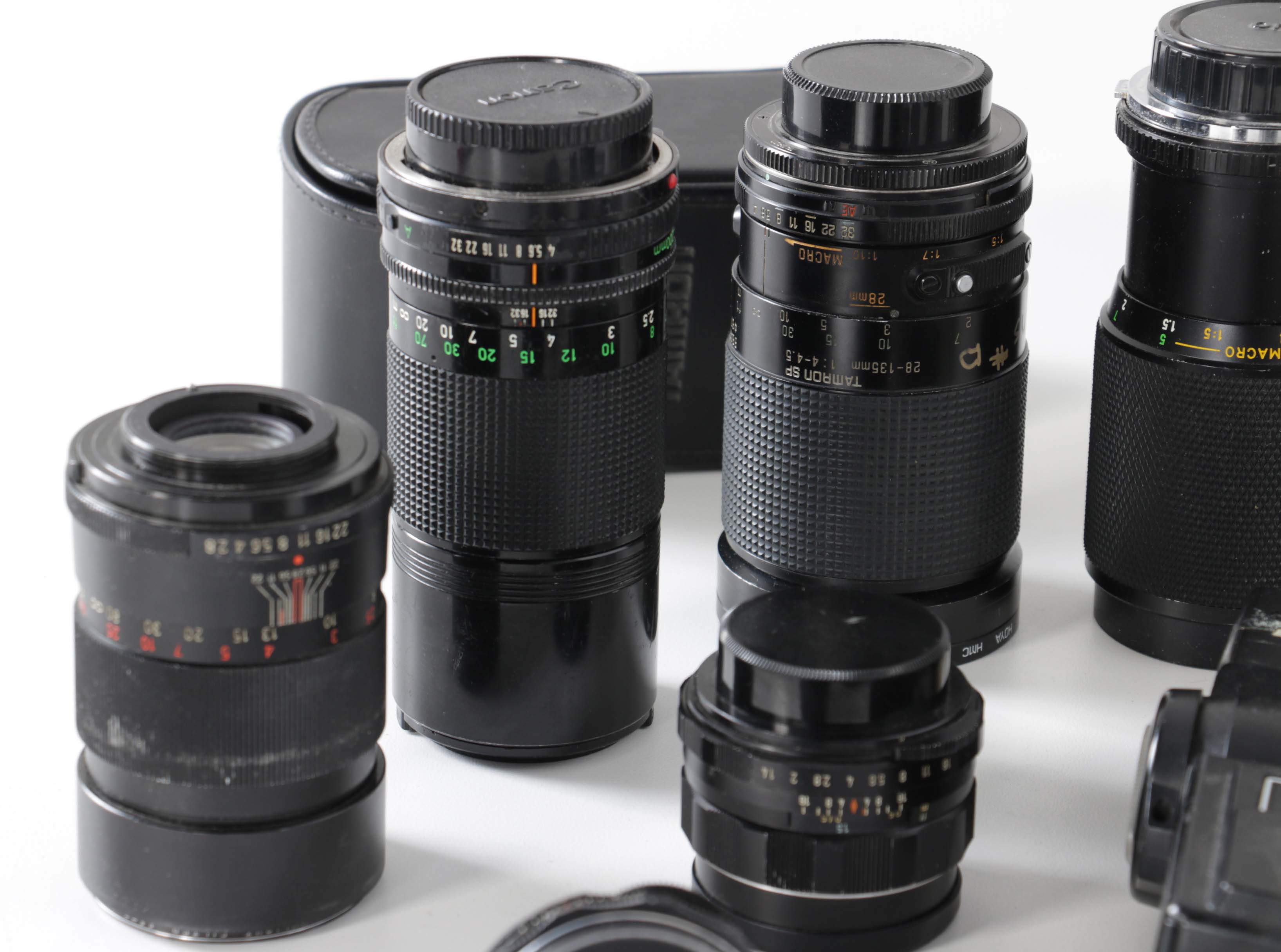 Camera Lenses and Flashes including Rokunar Zoom Slide Duplicator