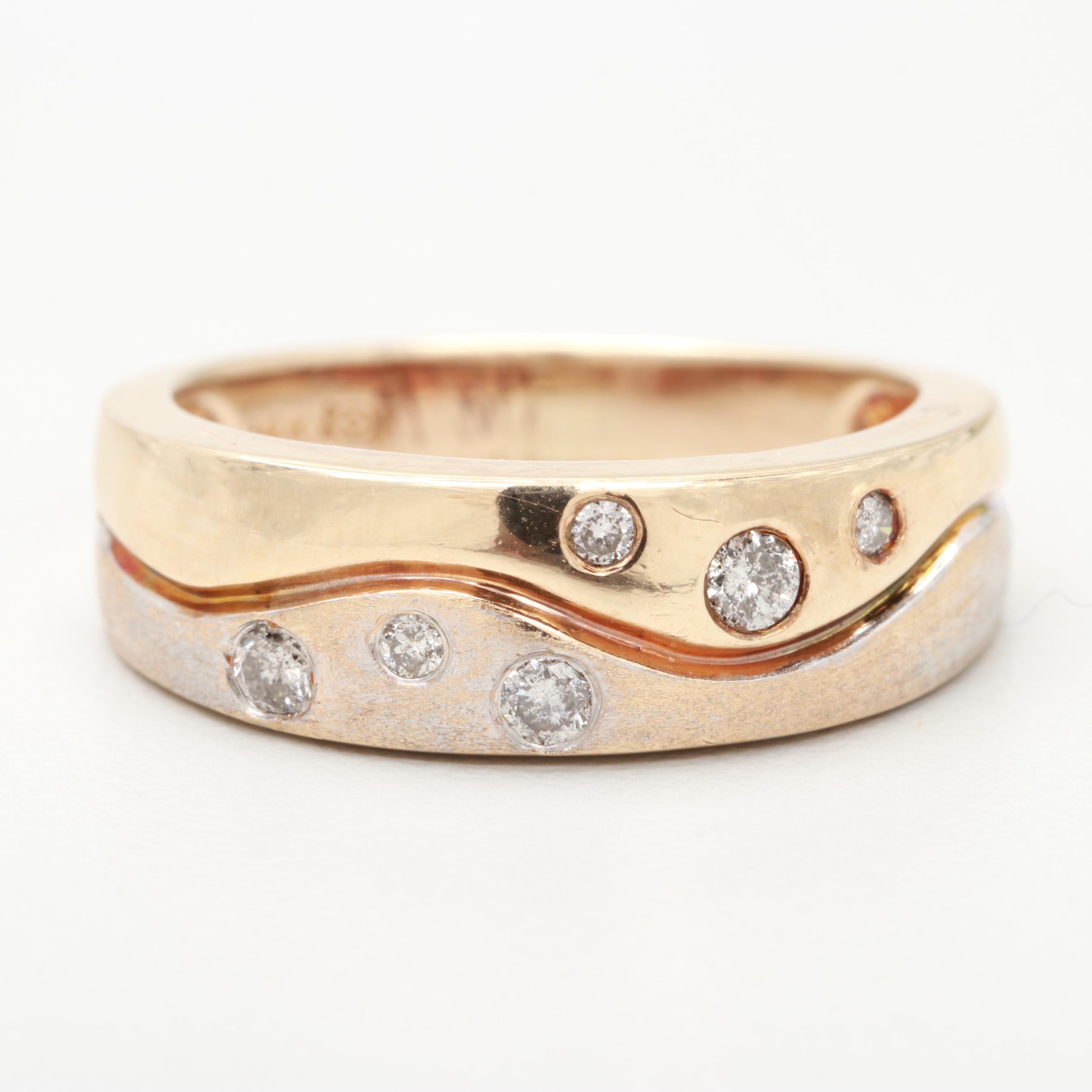 14K Yellow Gold Diamond Ring