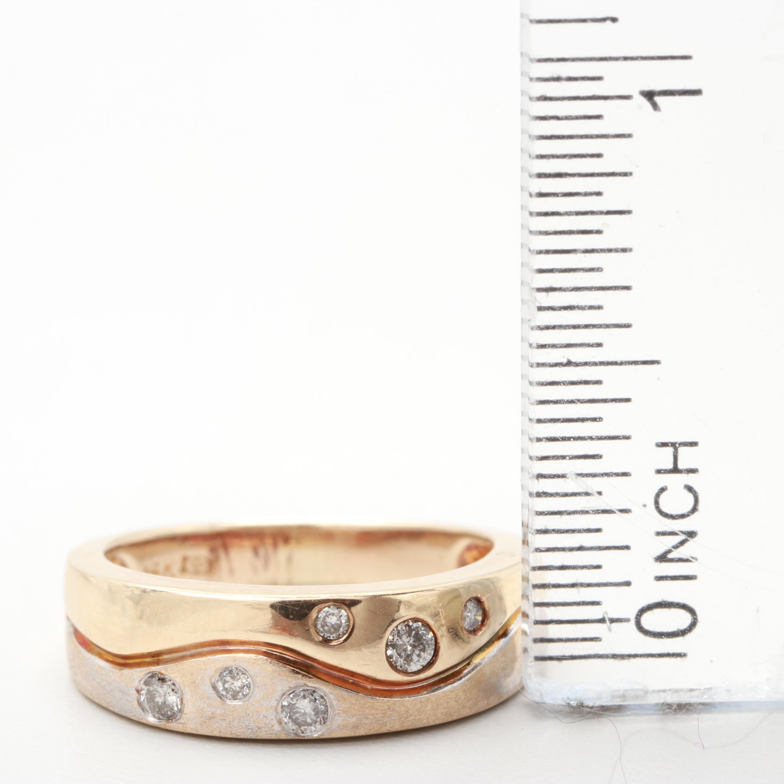 14K Yellow Gold Diamond Ring