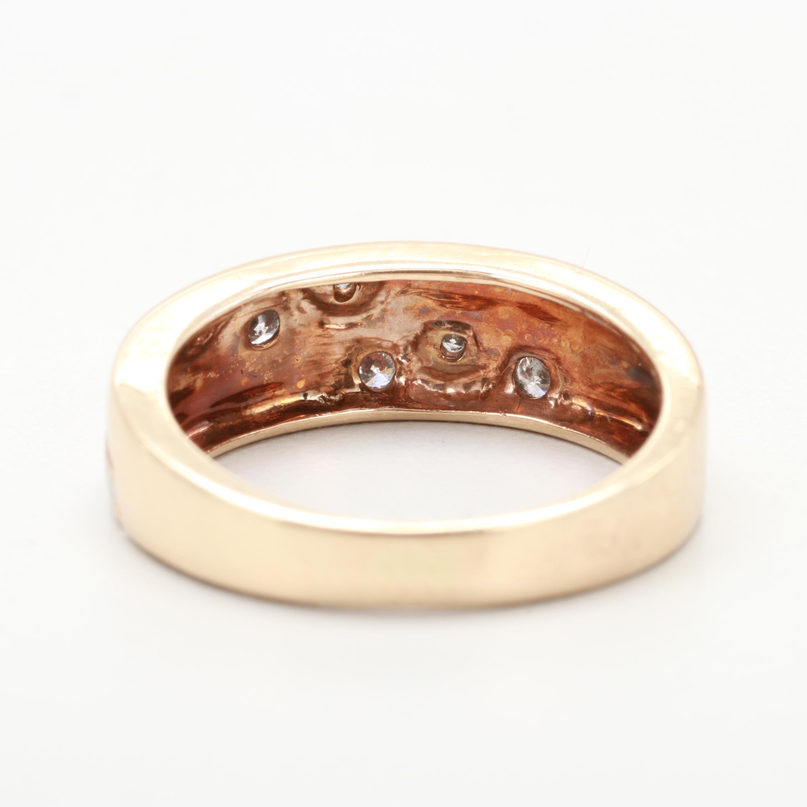 14K Yellow Gold Diamond Ring