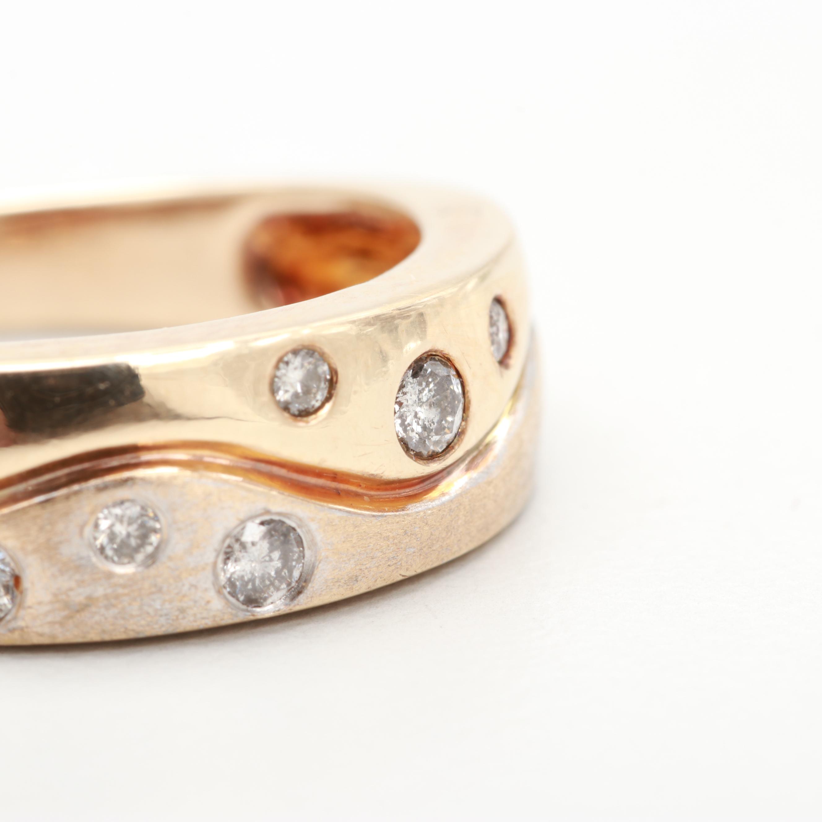 14K Yellow Gold Diamond Ring