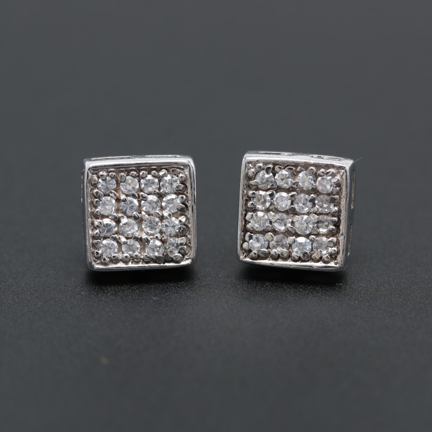 Sterling Silver Cubic Zironia Earrings