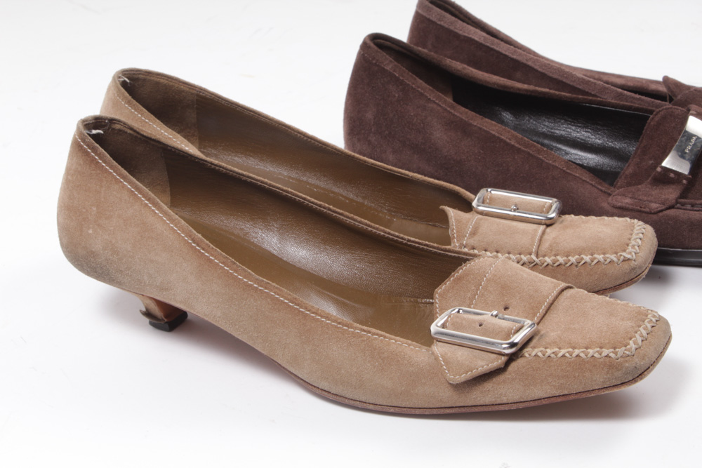 Women's Prada Suede Loafers