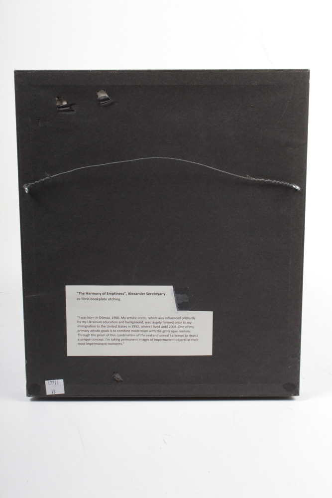 Alexander Serebryany "The Harmony of Emptiness" Bookplate Etching