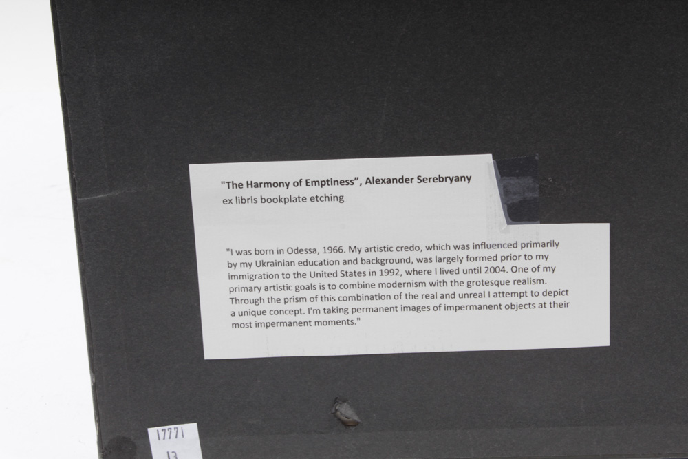 Alexander Serebryany "The Harmony of Emptiness" Bookplate Etching