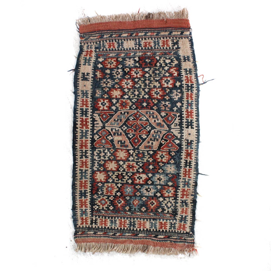1'3 x 2'5 Hand-Woven Caucasian Soumak Rug, circa 1890