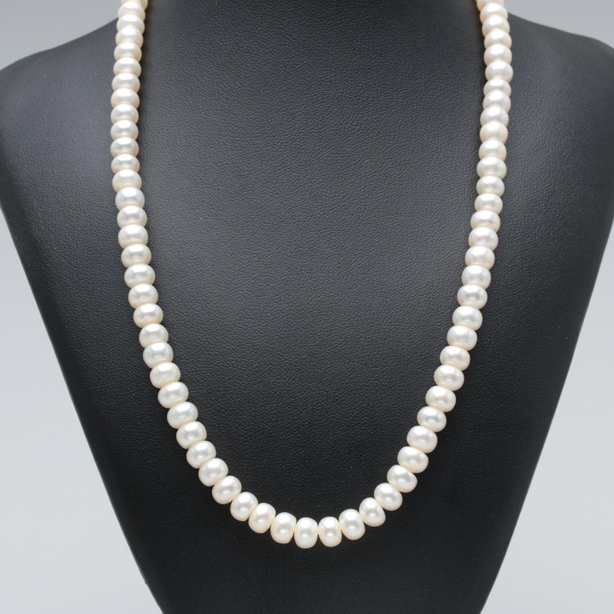 Sterling Silver Cultured Pearl Necklace