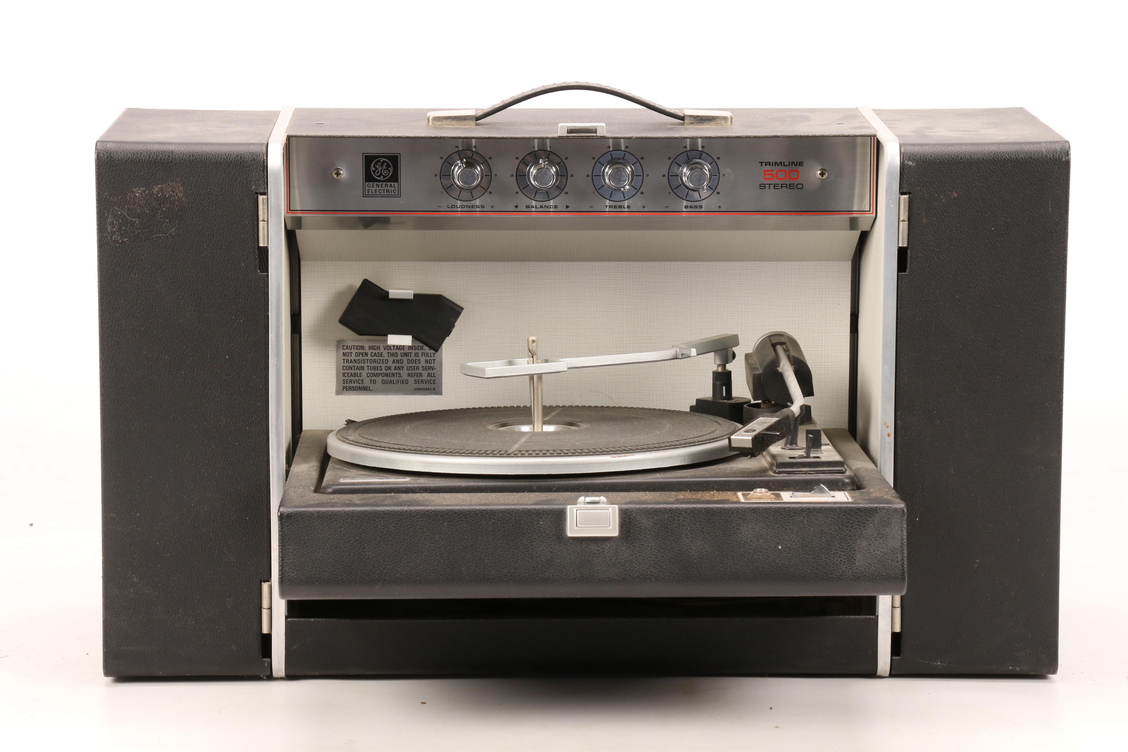 1960s GE Trimline 500 Portable Record Player