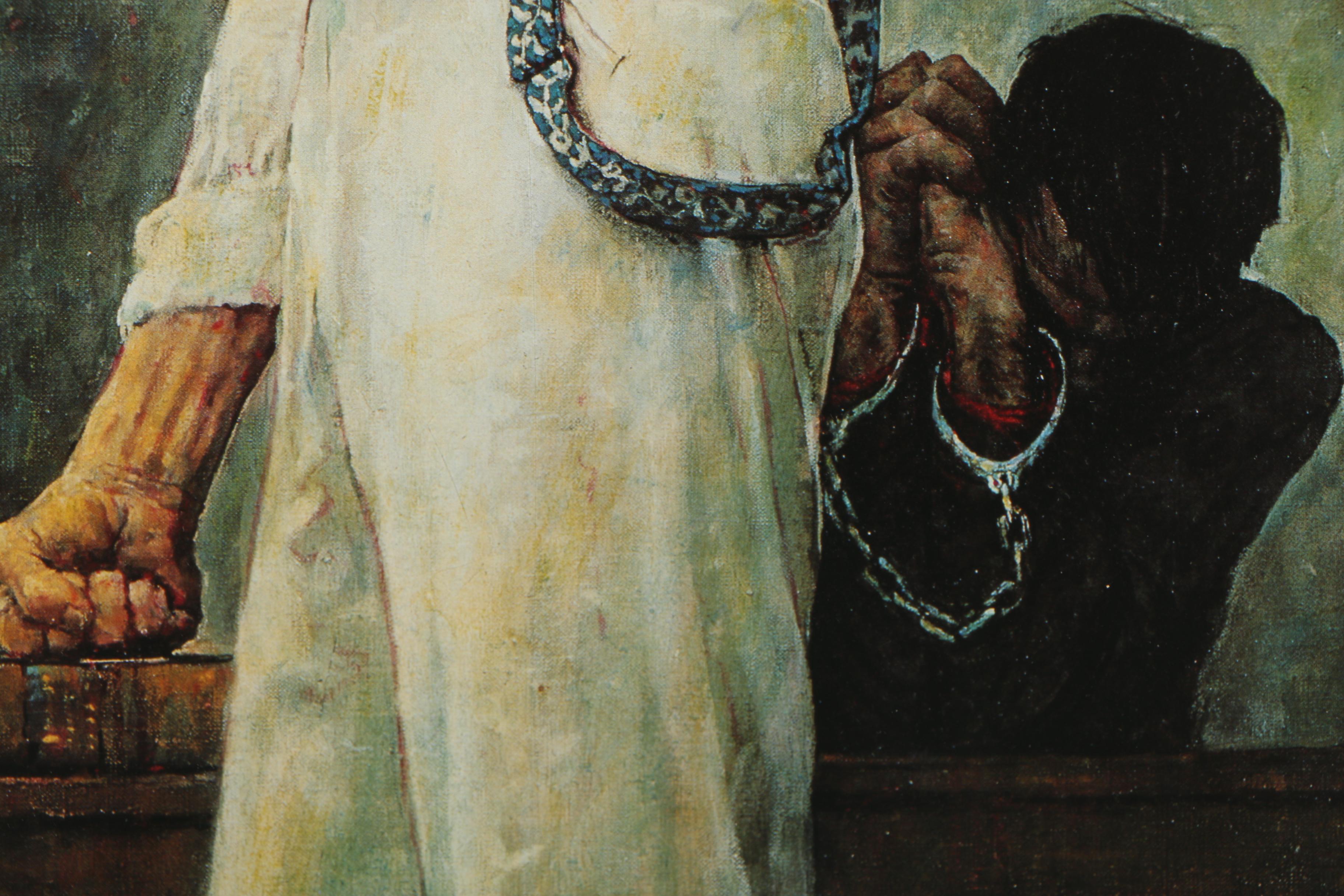 Offset Lithograph after Norman Rockwell "Lincoln For The Defense"