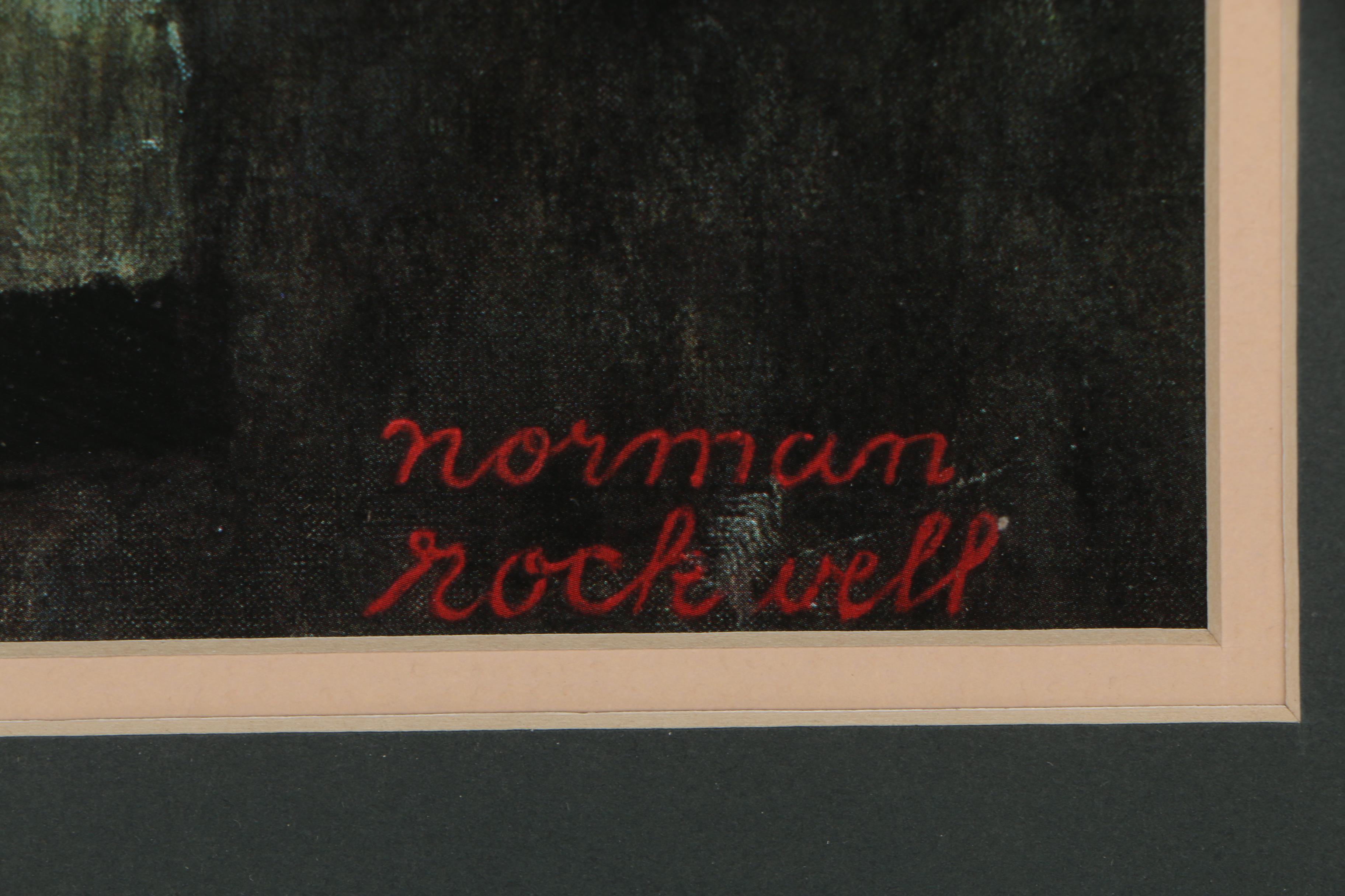 Offset Lithograph after Norman Rockwell "Lincoln For The Defense"