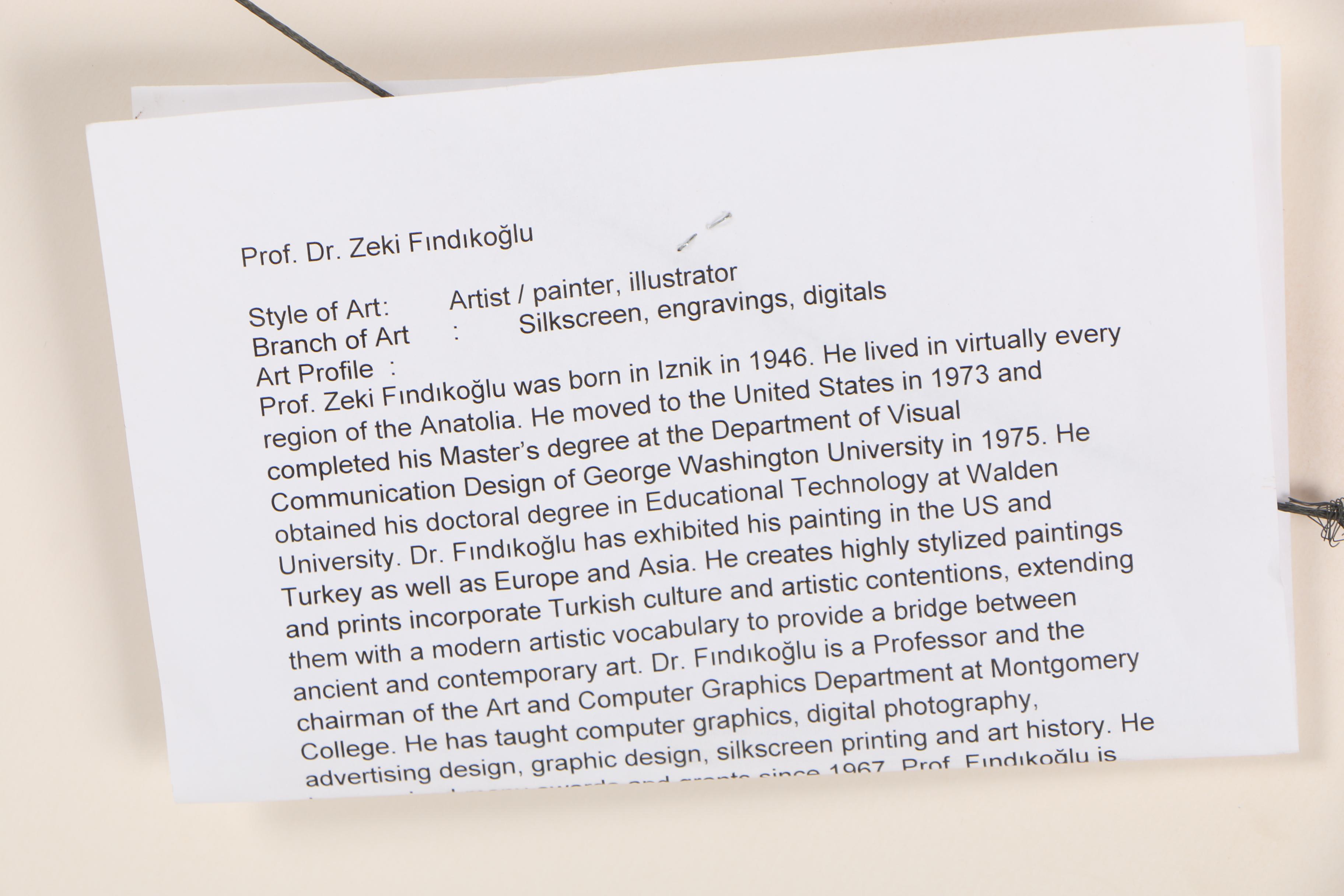 Zeki Findikoglu Serigraph "Kite"