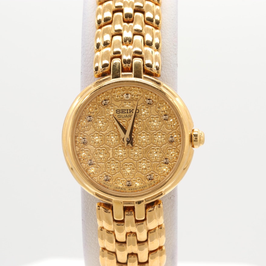 Seiko Gold Tone Quartz Wristwatch