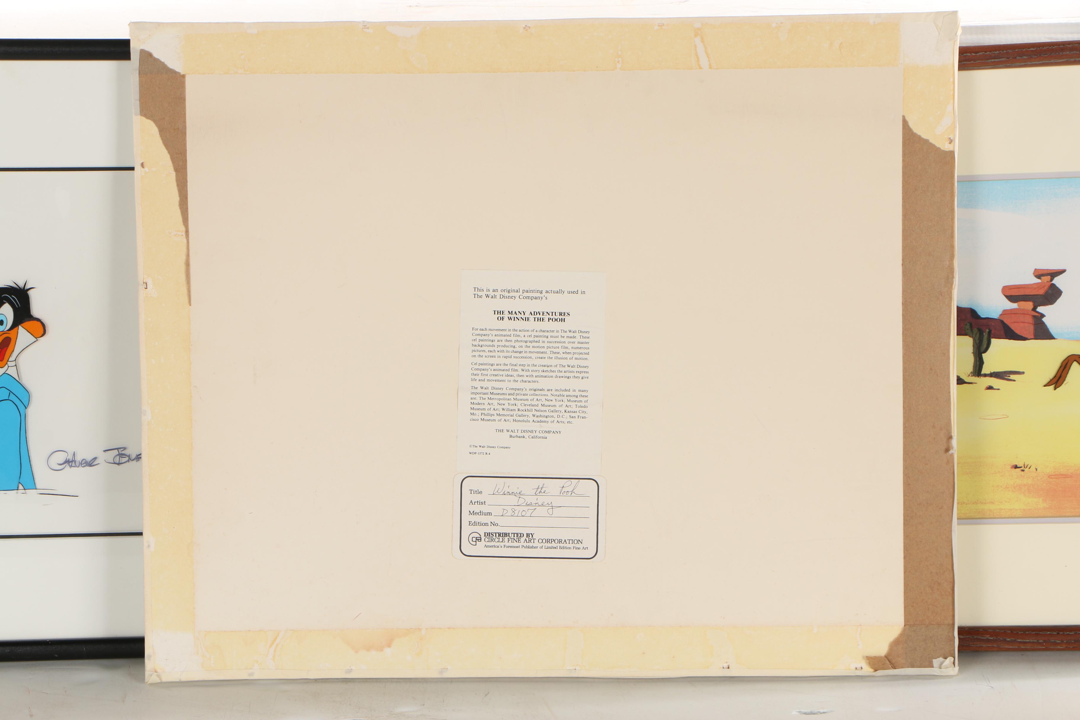 Three Hand-Colored Warner Brothers Animation Cels