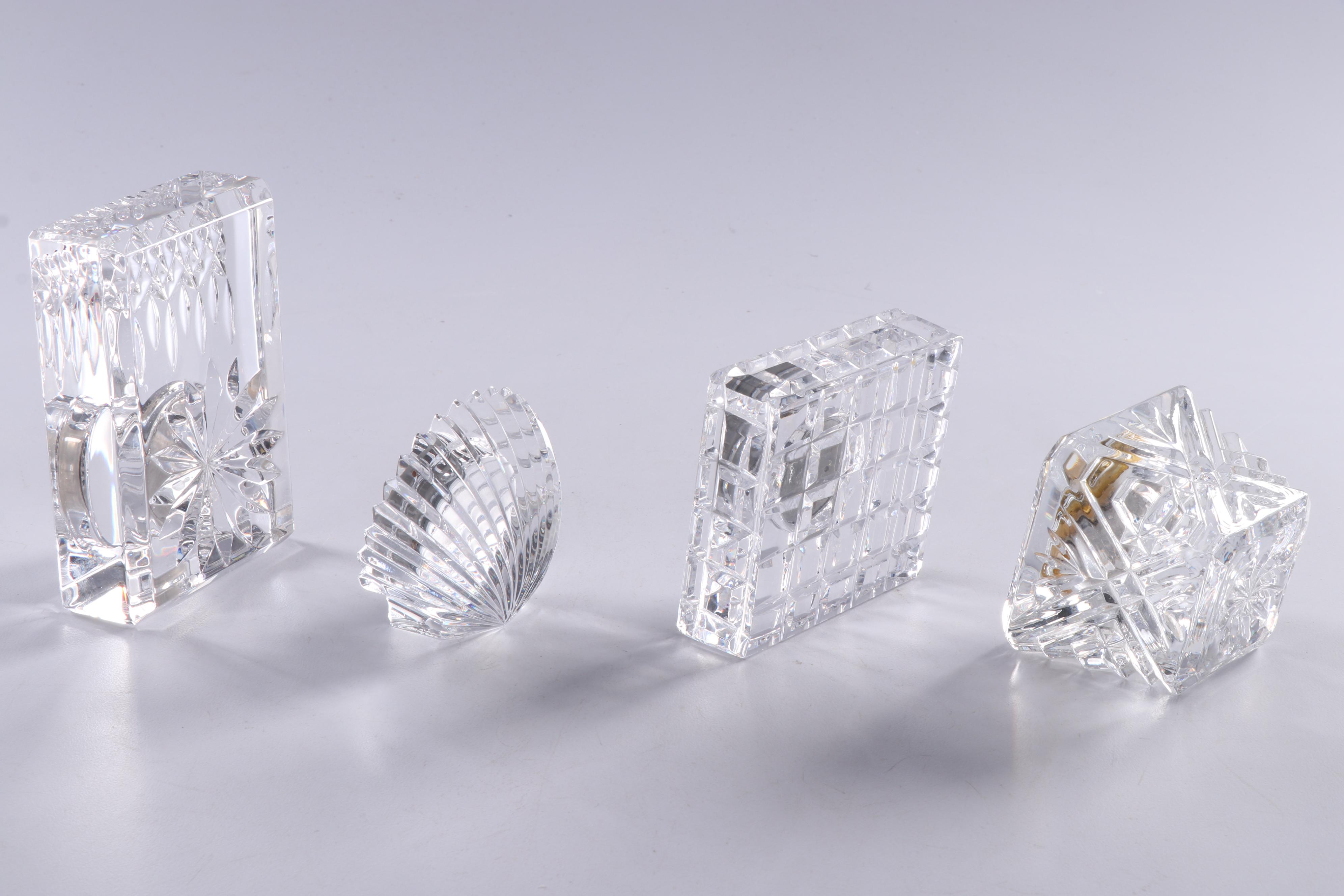 Waterford, Wedgwood, and Lenox Desk Clocks