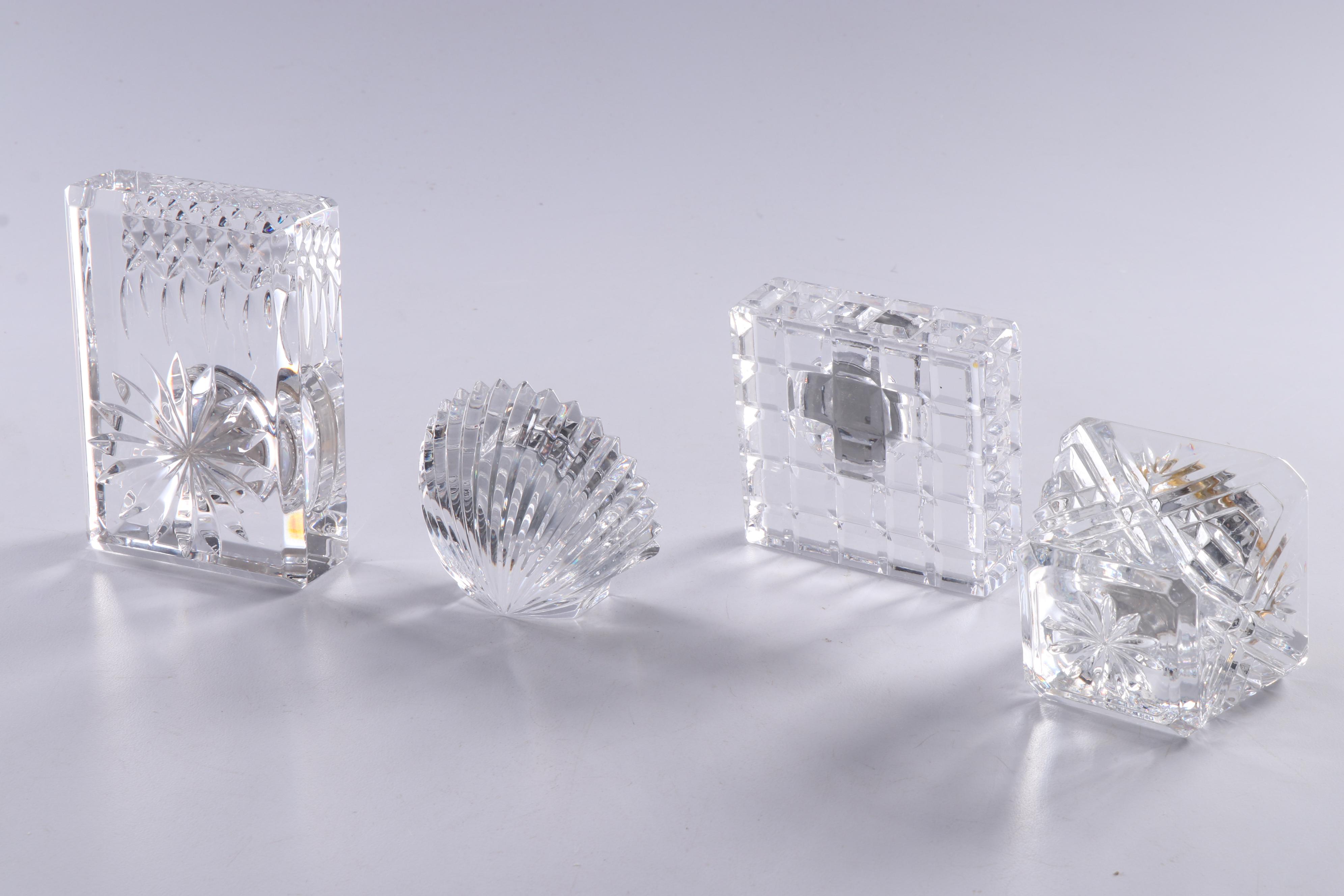 Waterford, Wedgwood, and Lenox Desk Clocks