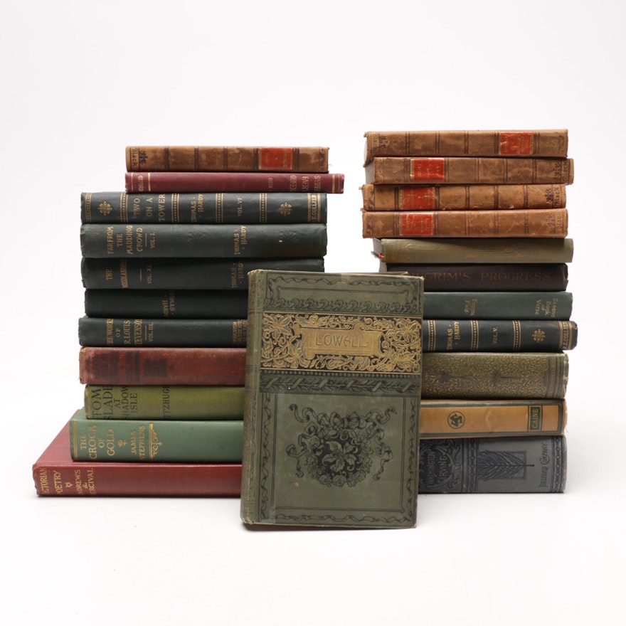 Books Including "The Manxman" by Hall Caine, 1894