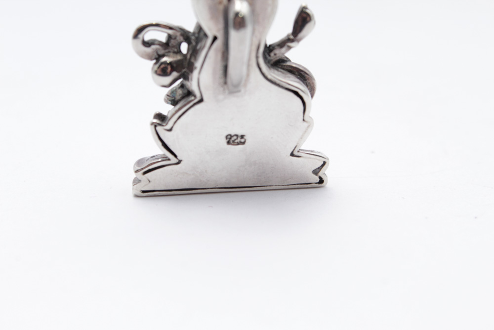 Sterling Silver Saraswati with Veena Pendant