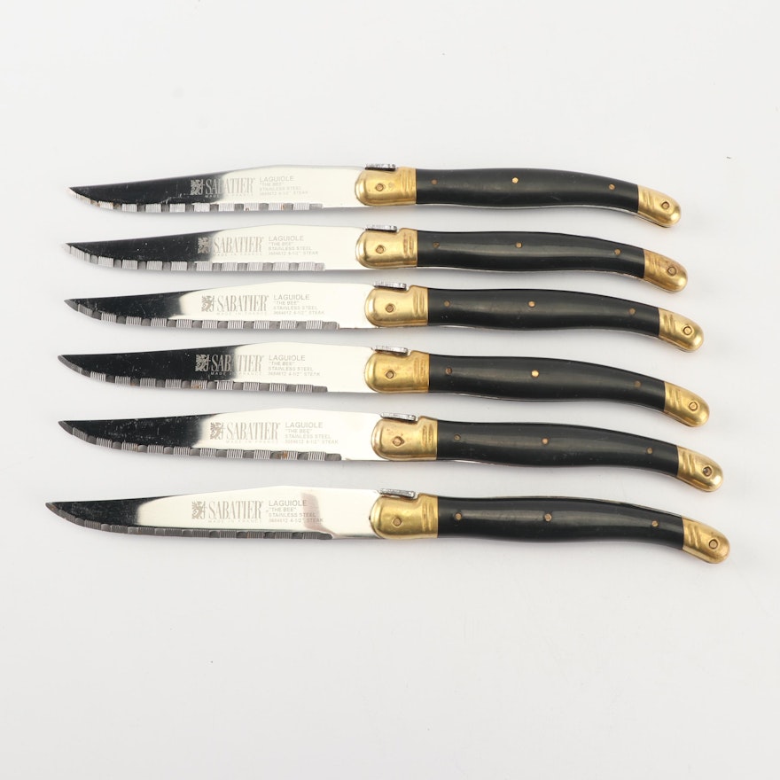 Sabatier Laguiole "The Bee" Steak Knives with Barware
