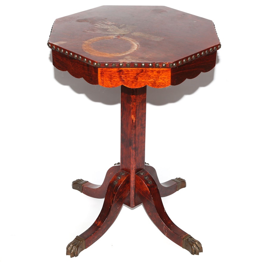 Federal Style Walnut Side Table, 20th Century