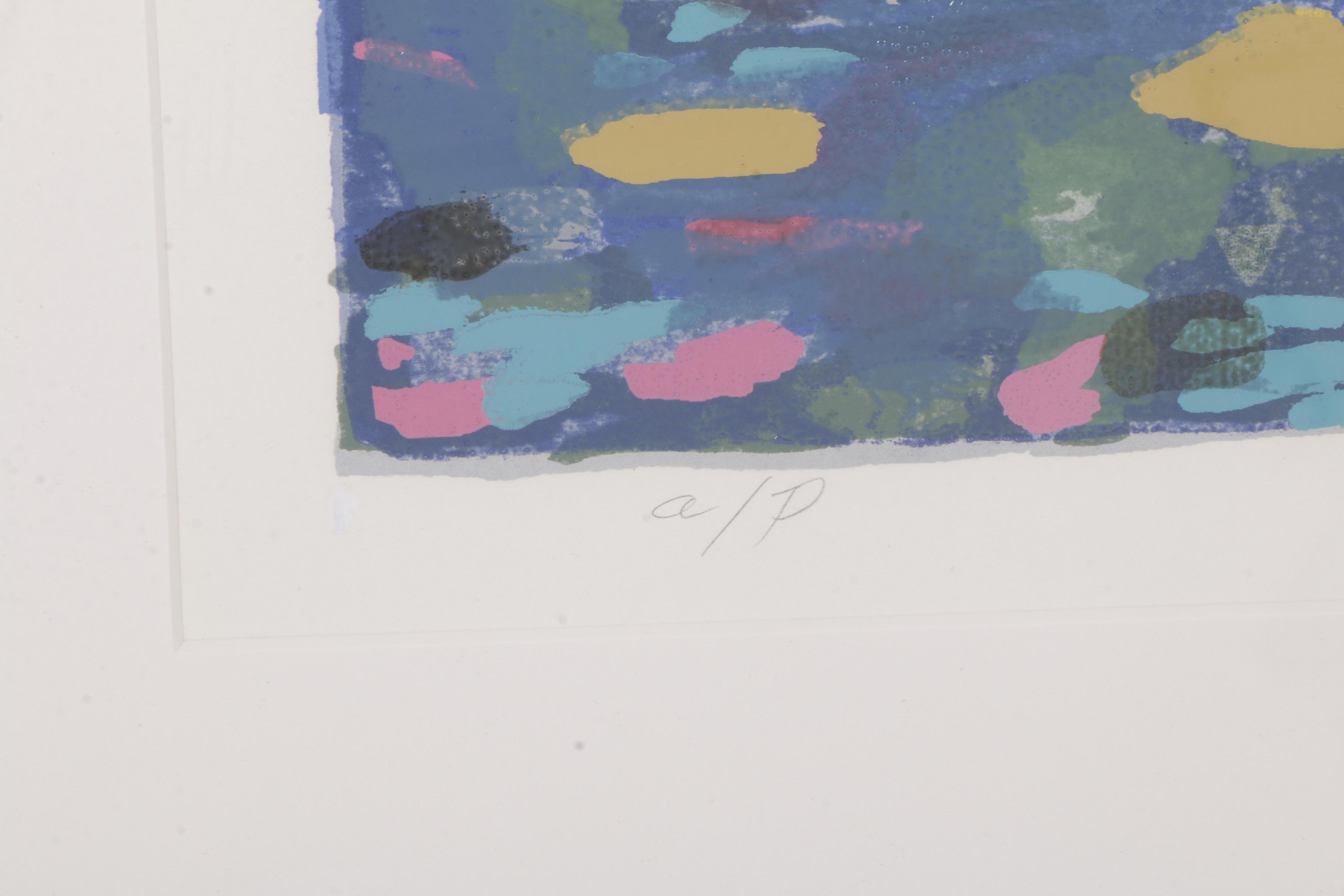 Jen Pang Artist Proof Serigraph "Pink Cruise with Green Mountains"