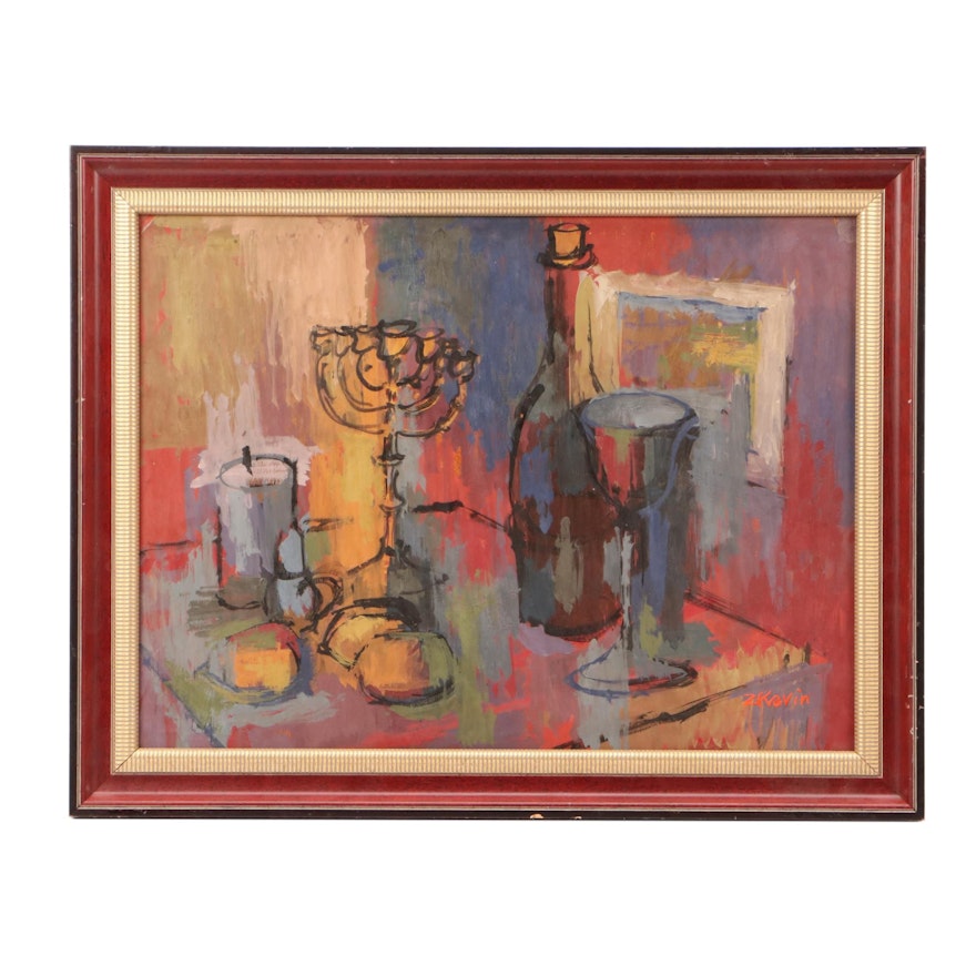 Mid-Century Oil Still Life Painting