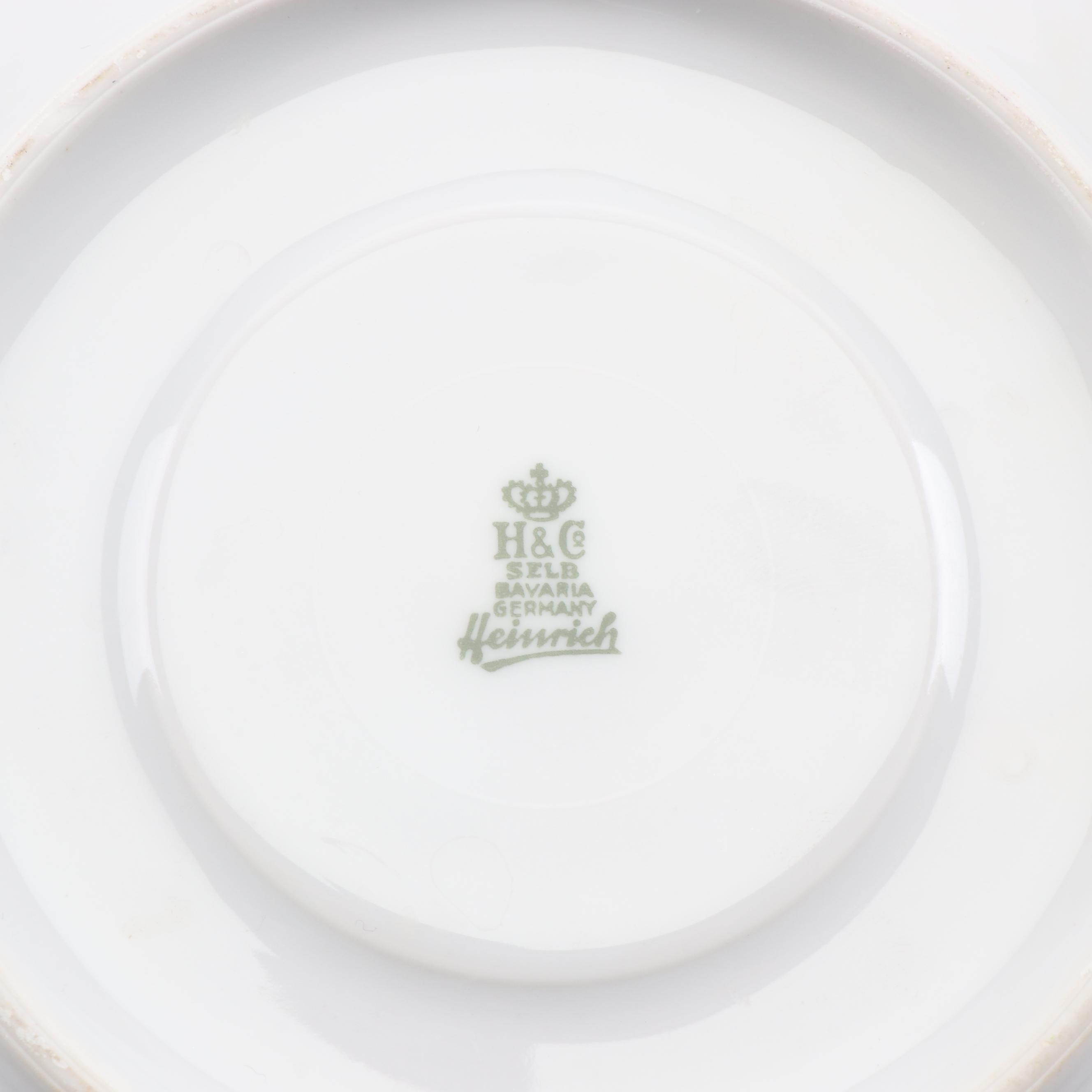 Heinrich and Hutschenreuther Porcelain Cups and Saucers
