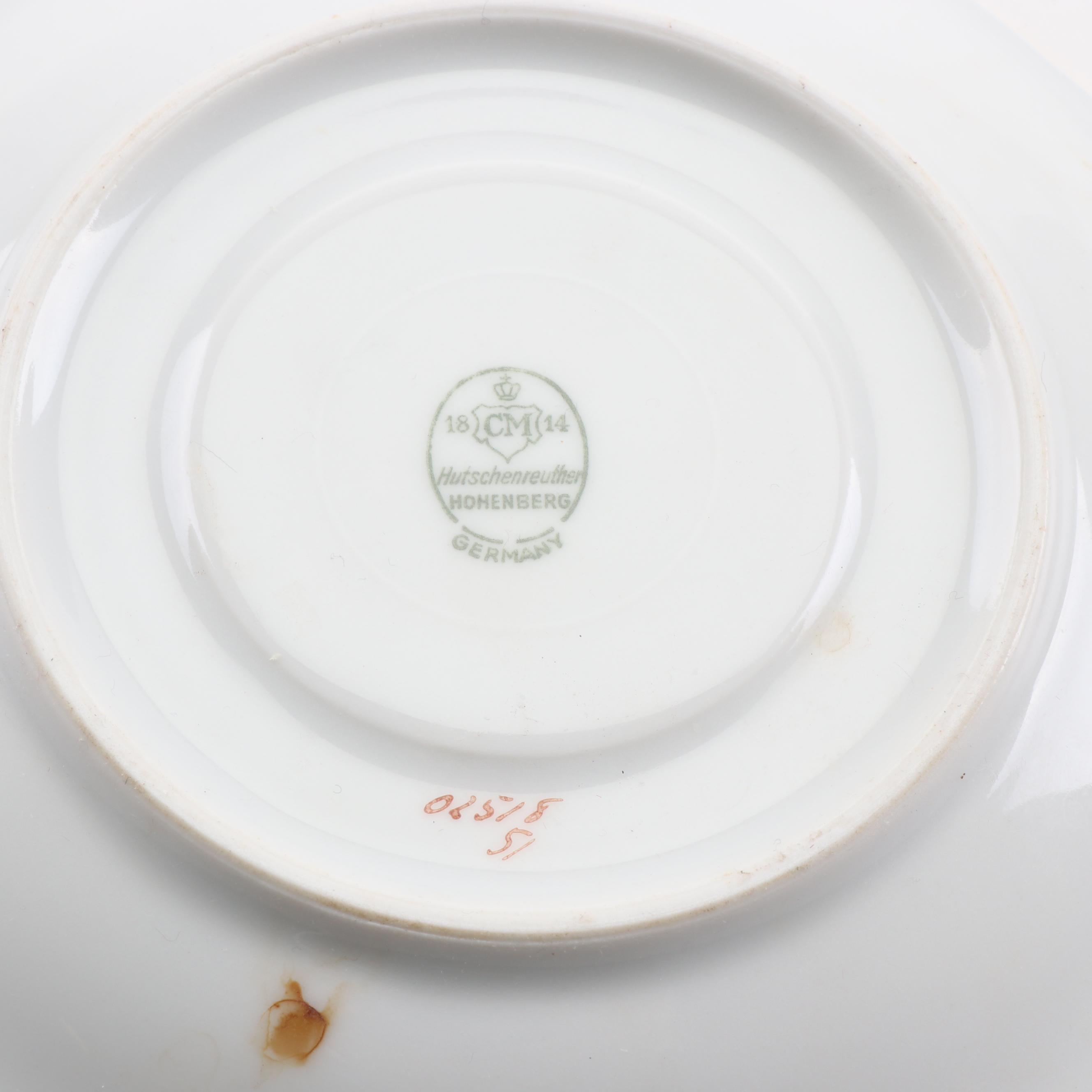 Heinrich and Hutschenreuther Porcelain Cups and Saucers