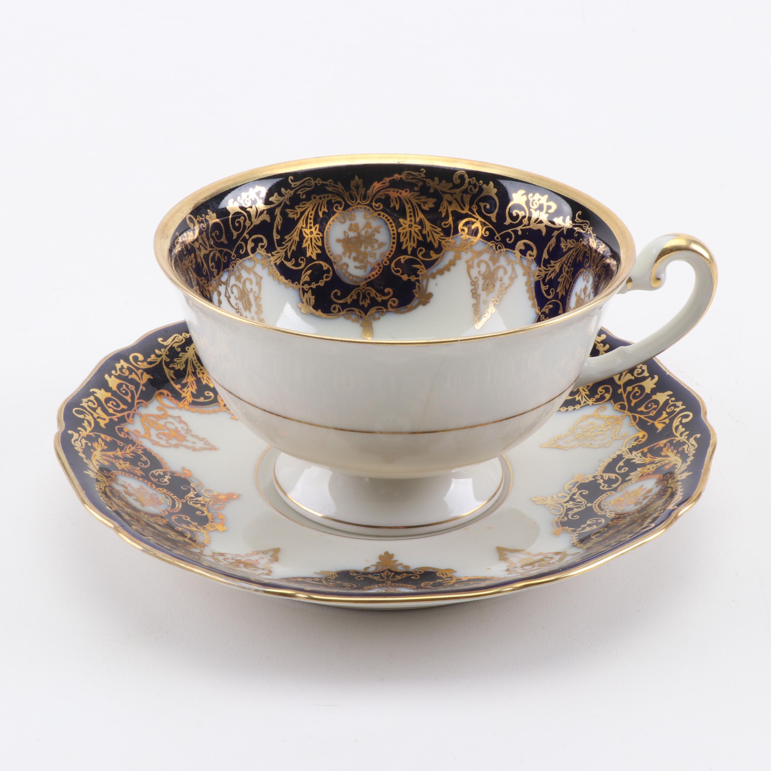 Heinrich and Hutschenreuther Porcelain Cups and Saucers