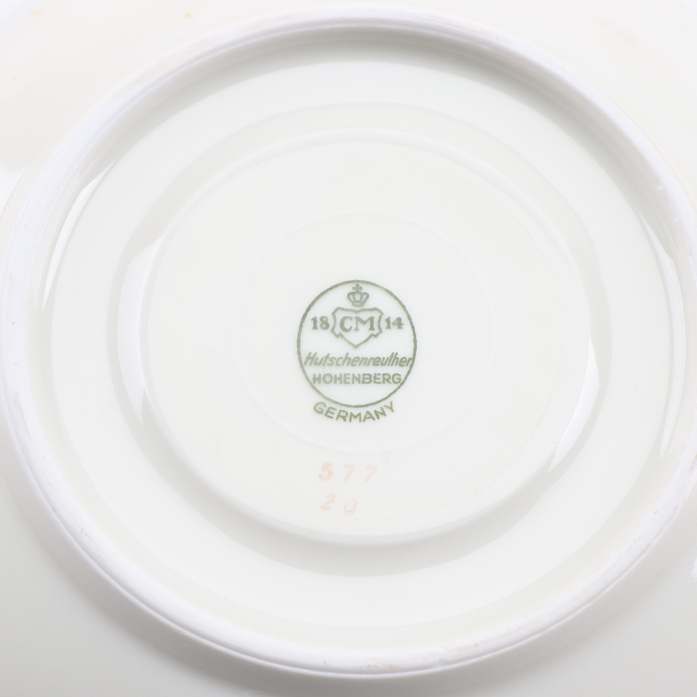 Heinrich and Hutschenreuther Porcelain Cups and Saucers