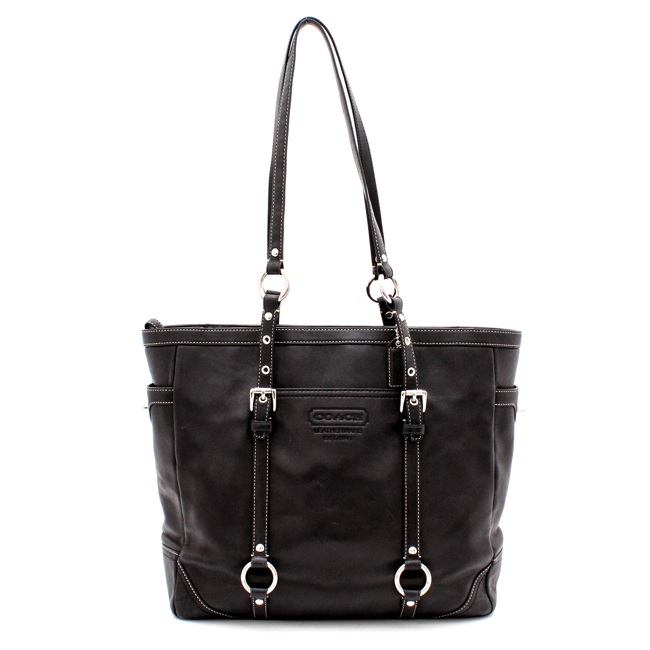 2008 Coach Gallery Black Leather Tote Bag