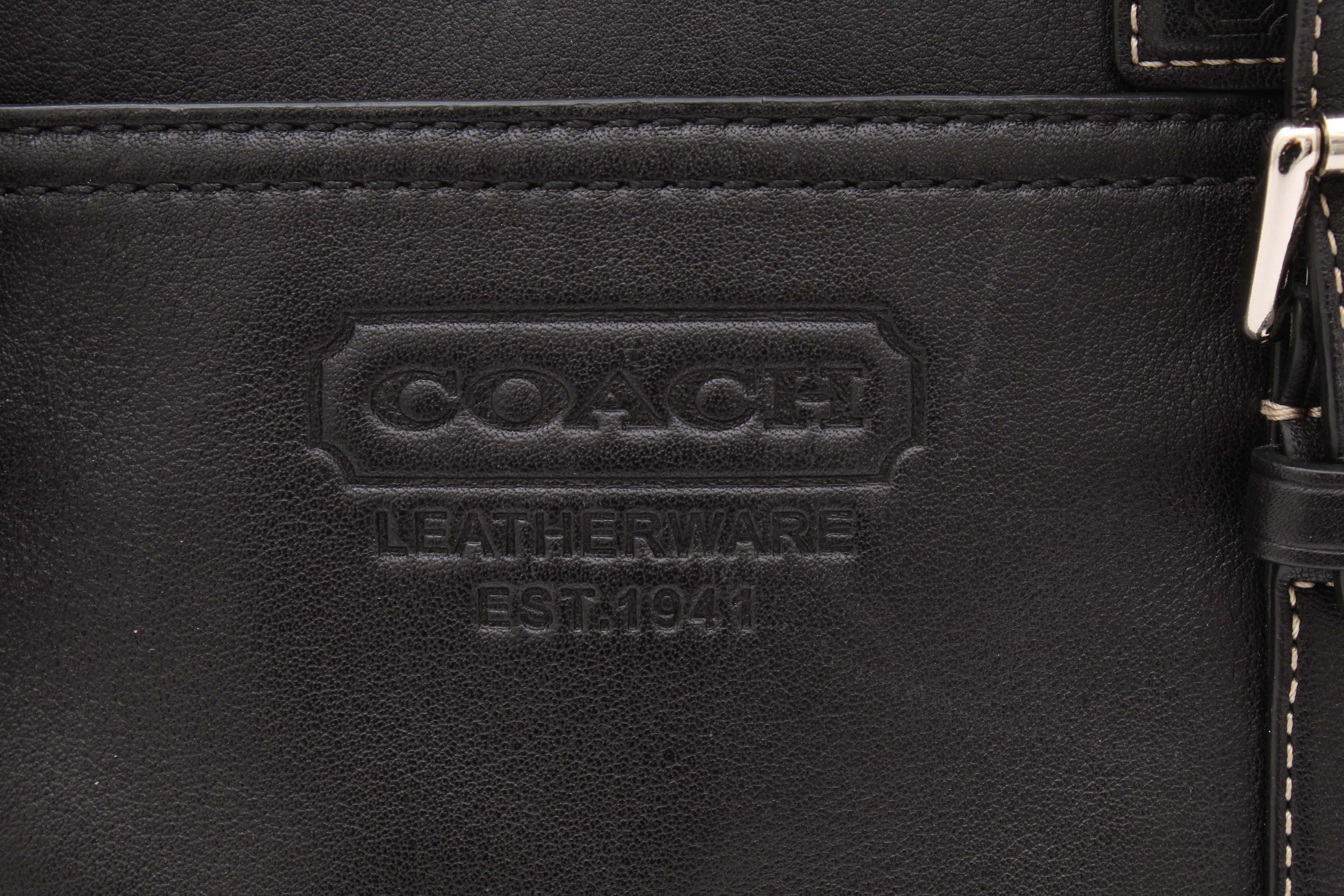 2008 Coach Gallery Black Leather Tote Bag
