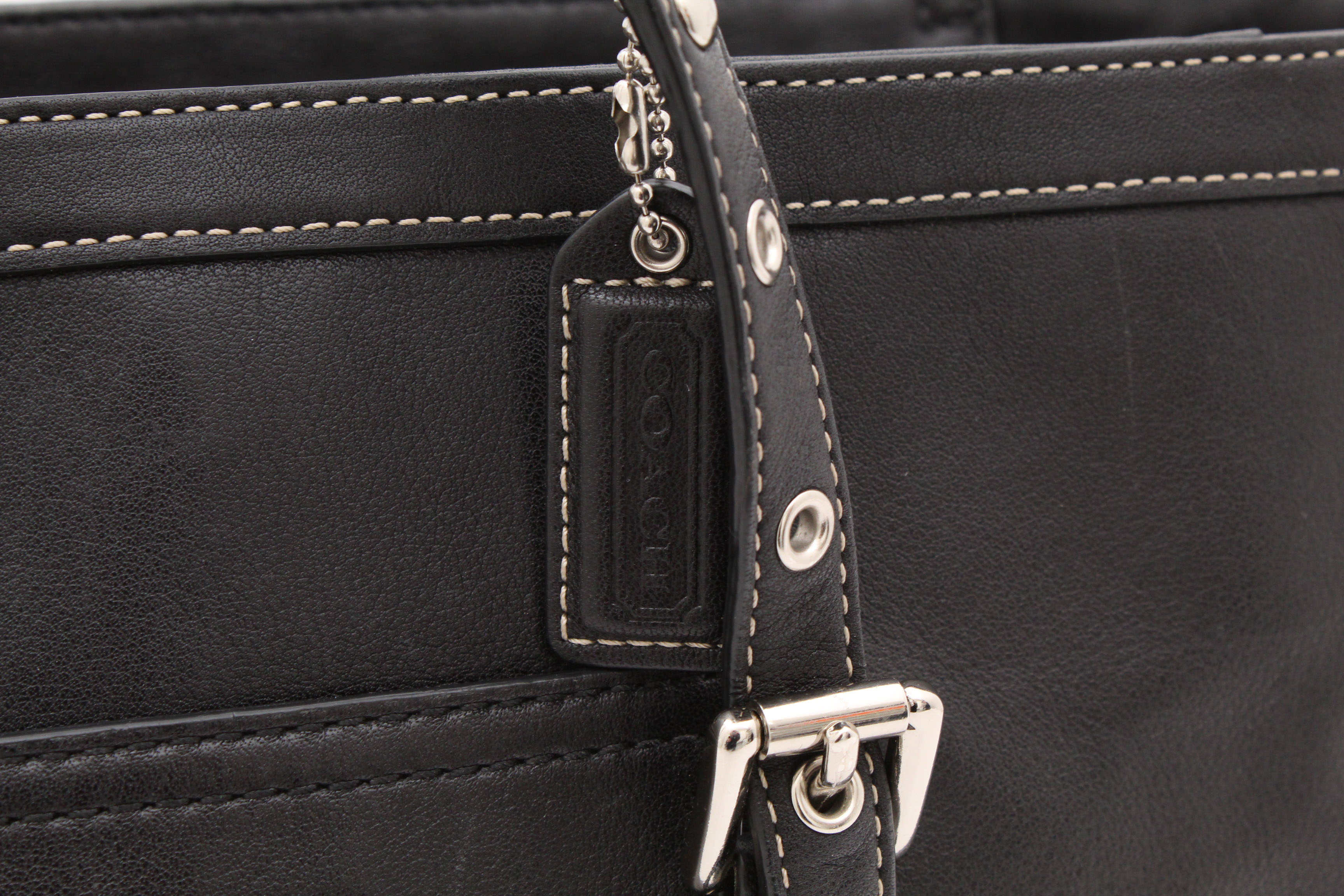 2008 Coach Gallery Black Leather Tote Bag