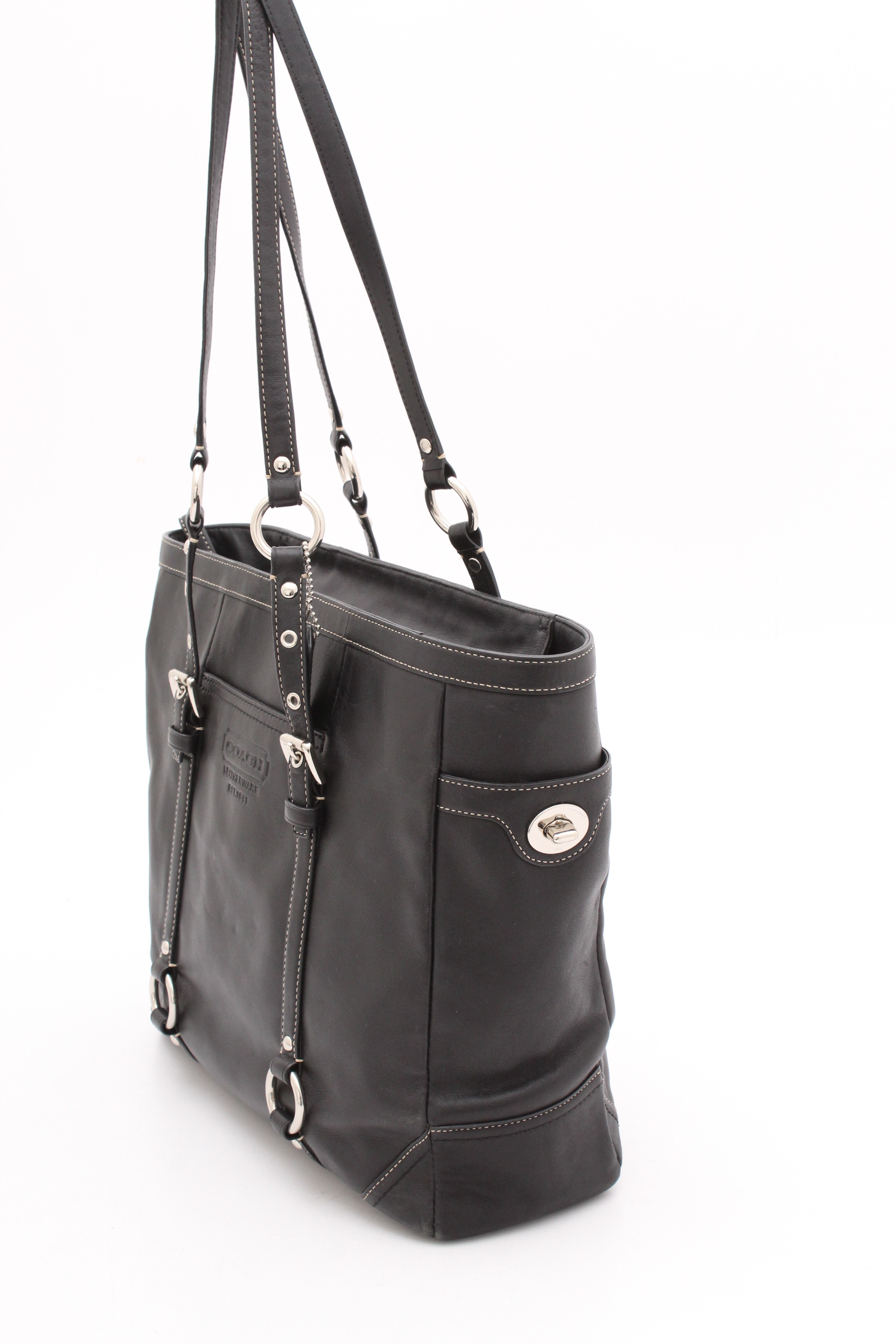 2008 Coach Gallery Black Leather Tote Bag
