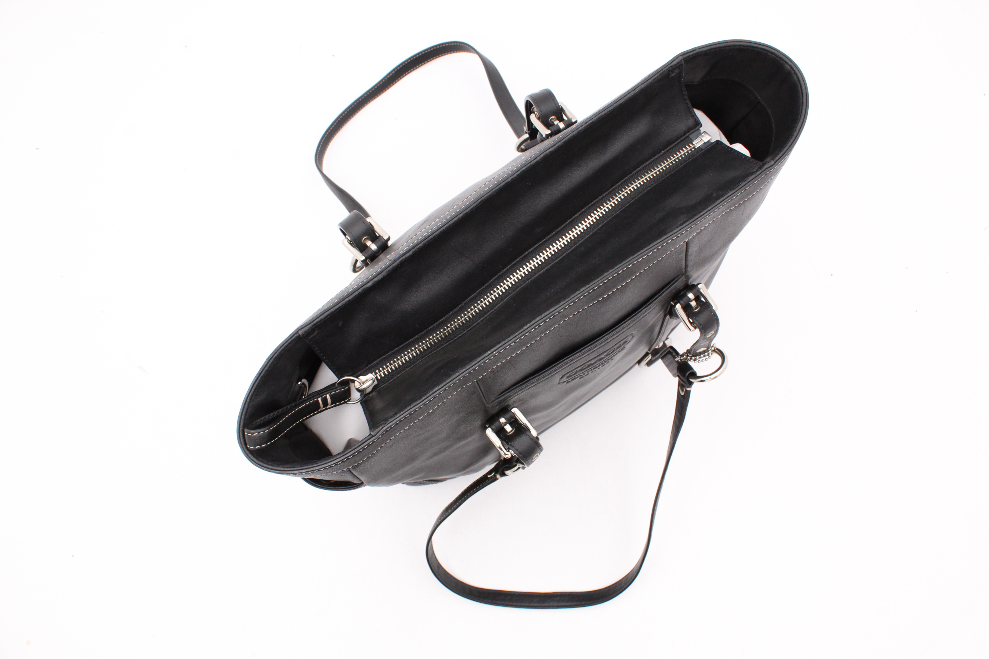 2008 Coach Gallery Black Leather Tote Bag