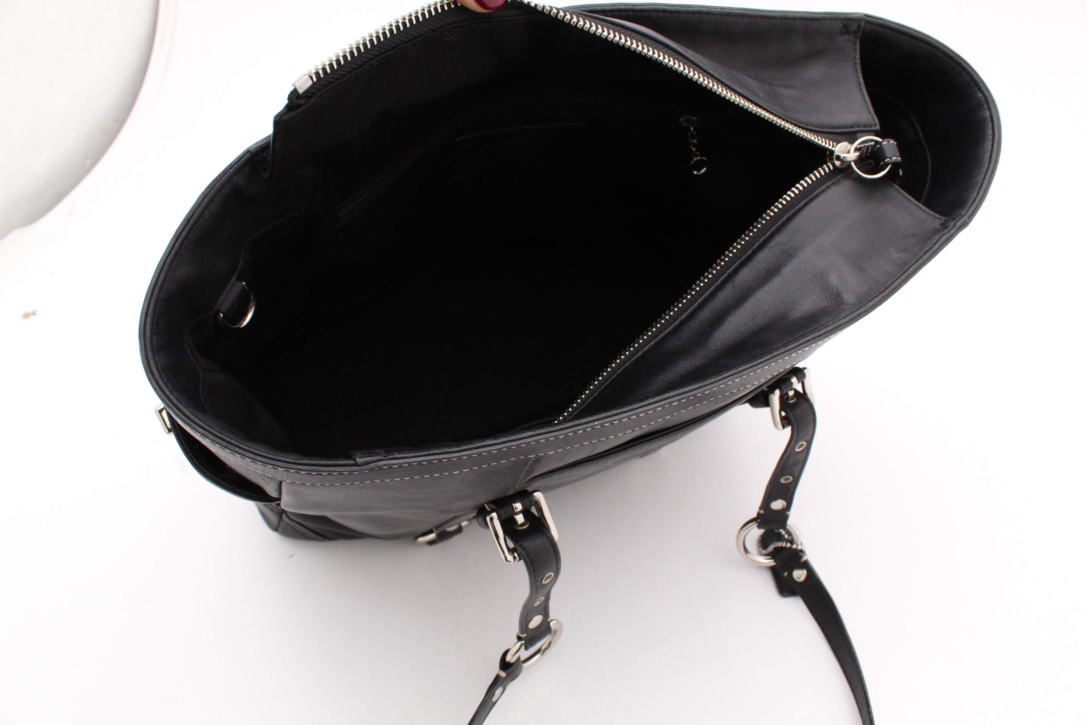 2008 Coach Gallery Black Leather Tote Bag