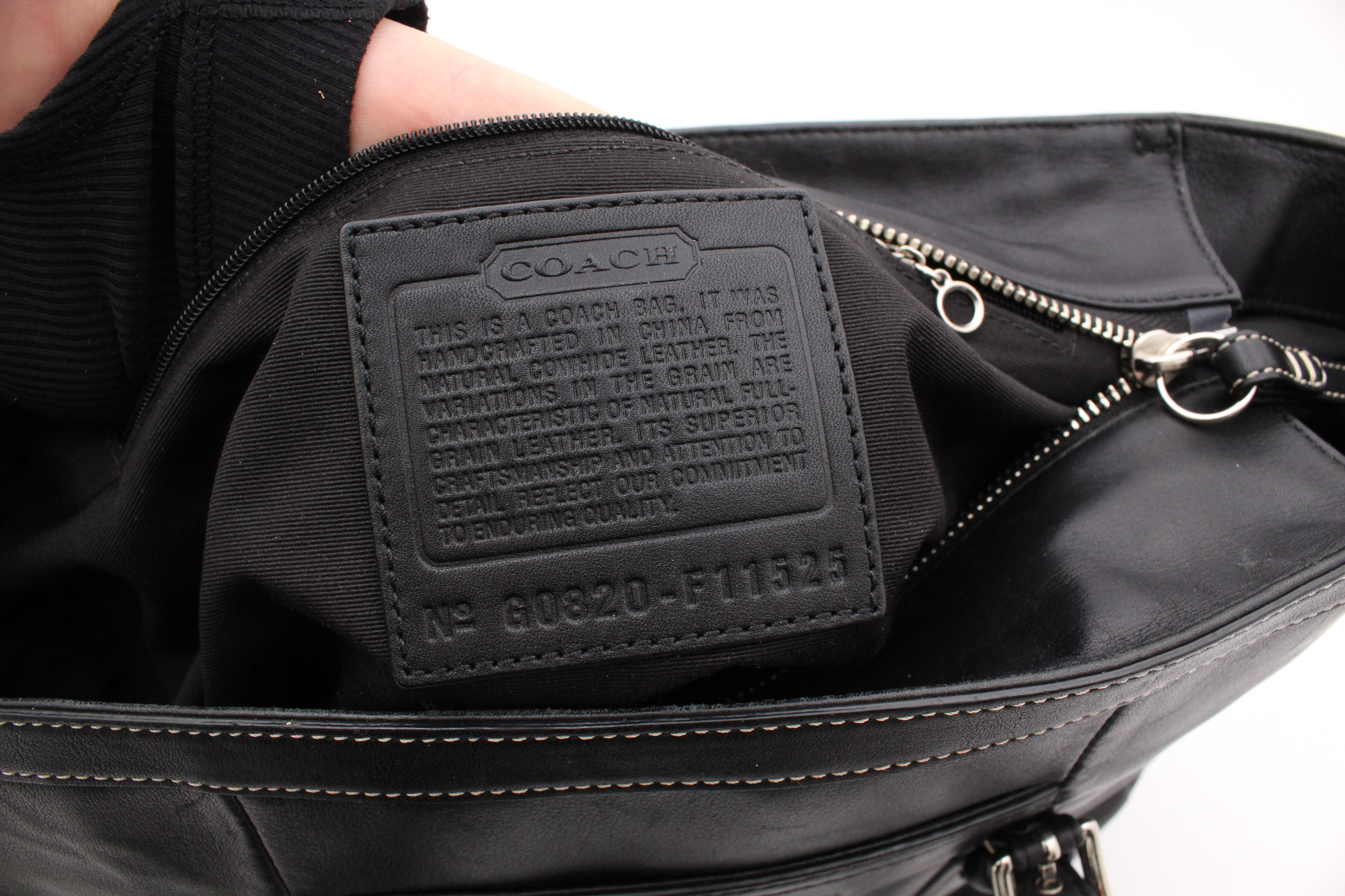 2008 Coach Gallery Black Leather Tote Bag