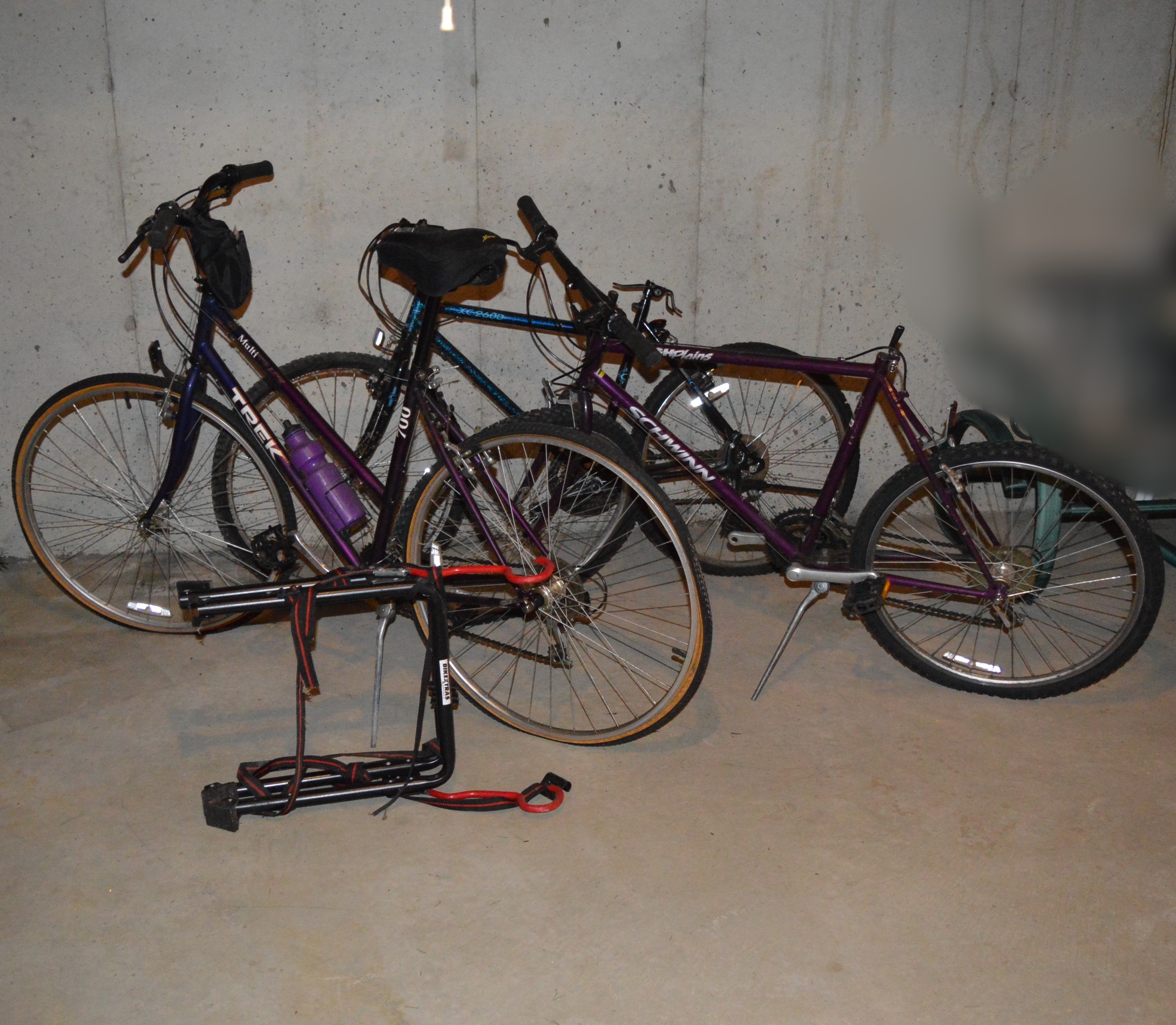 Mountain and Road Bicycles with Bike Rack Including Schwinn