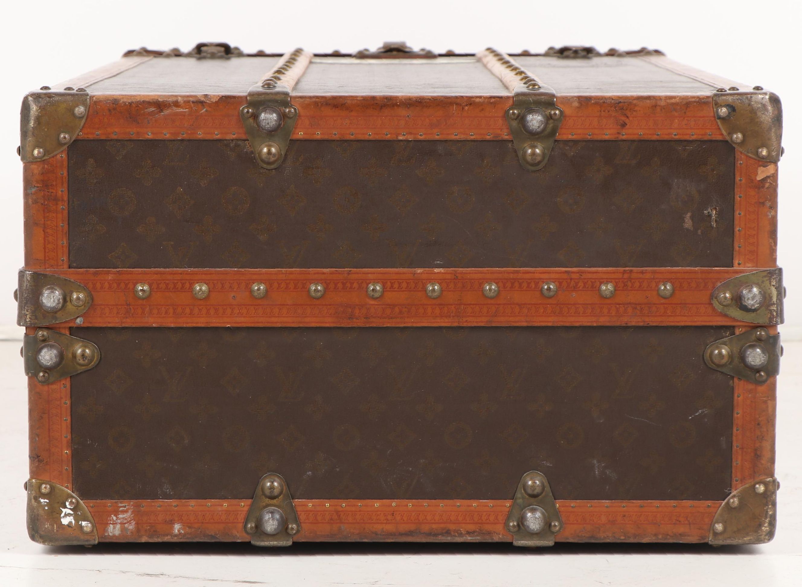 Louis Vuitton of Paris Monogram Canvas Steamer Trunk, circa 1920