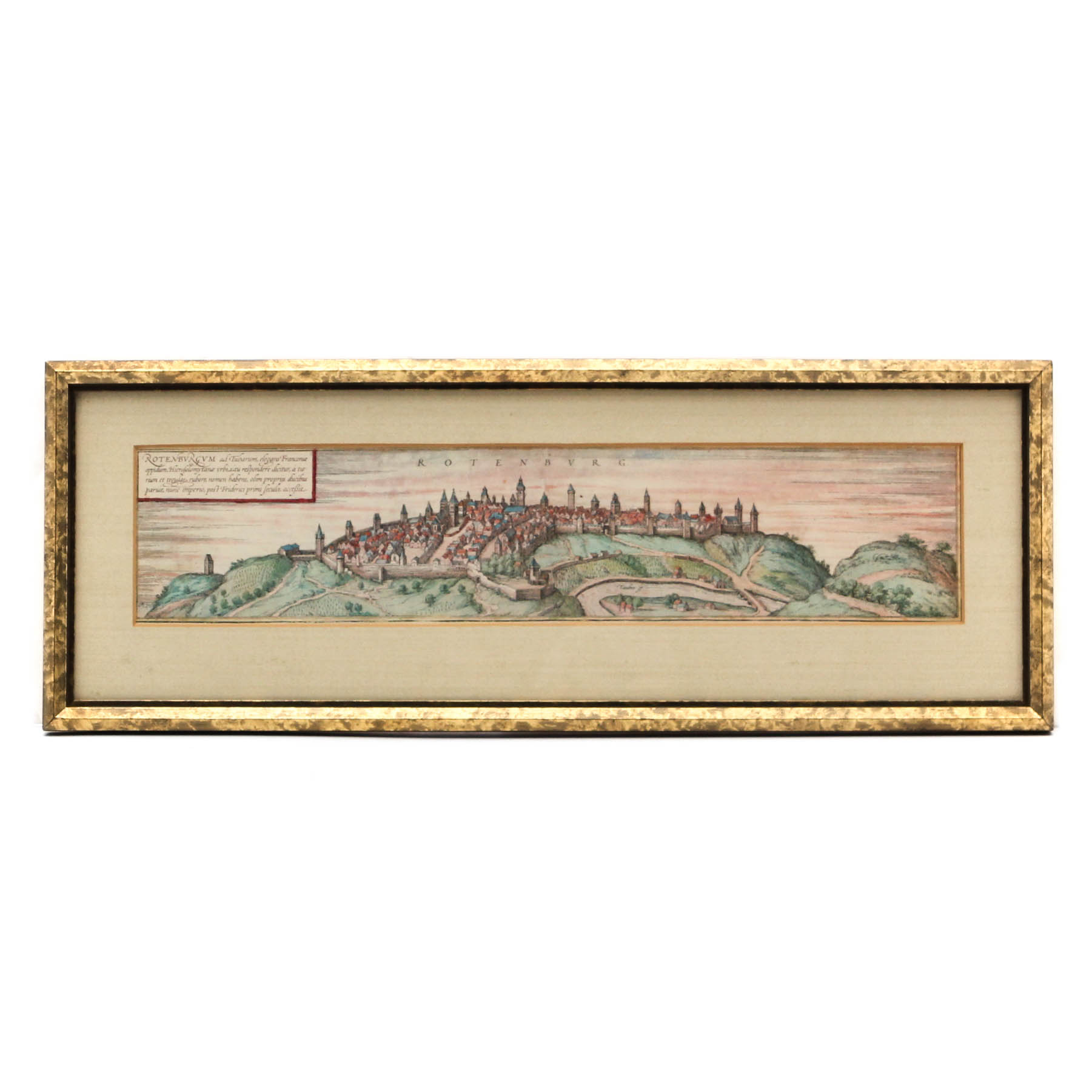 Offset Lithograph Depicting German Medieval Town Rothenburg ob der Tauber