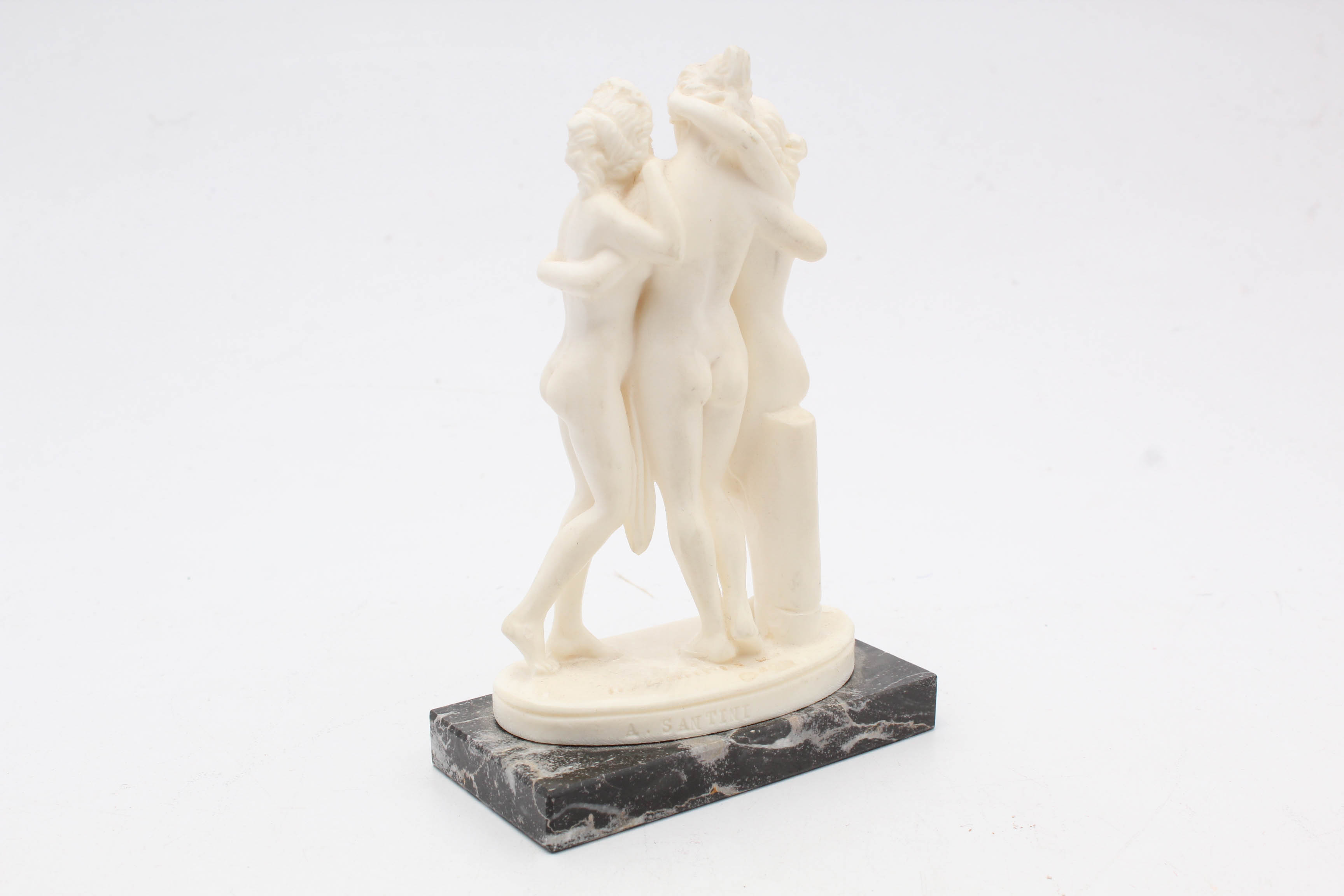 A Santini Cast Resin Sculpture After "The Three Graces" by Antonio Canova