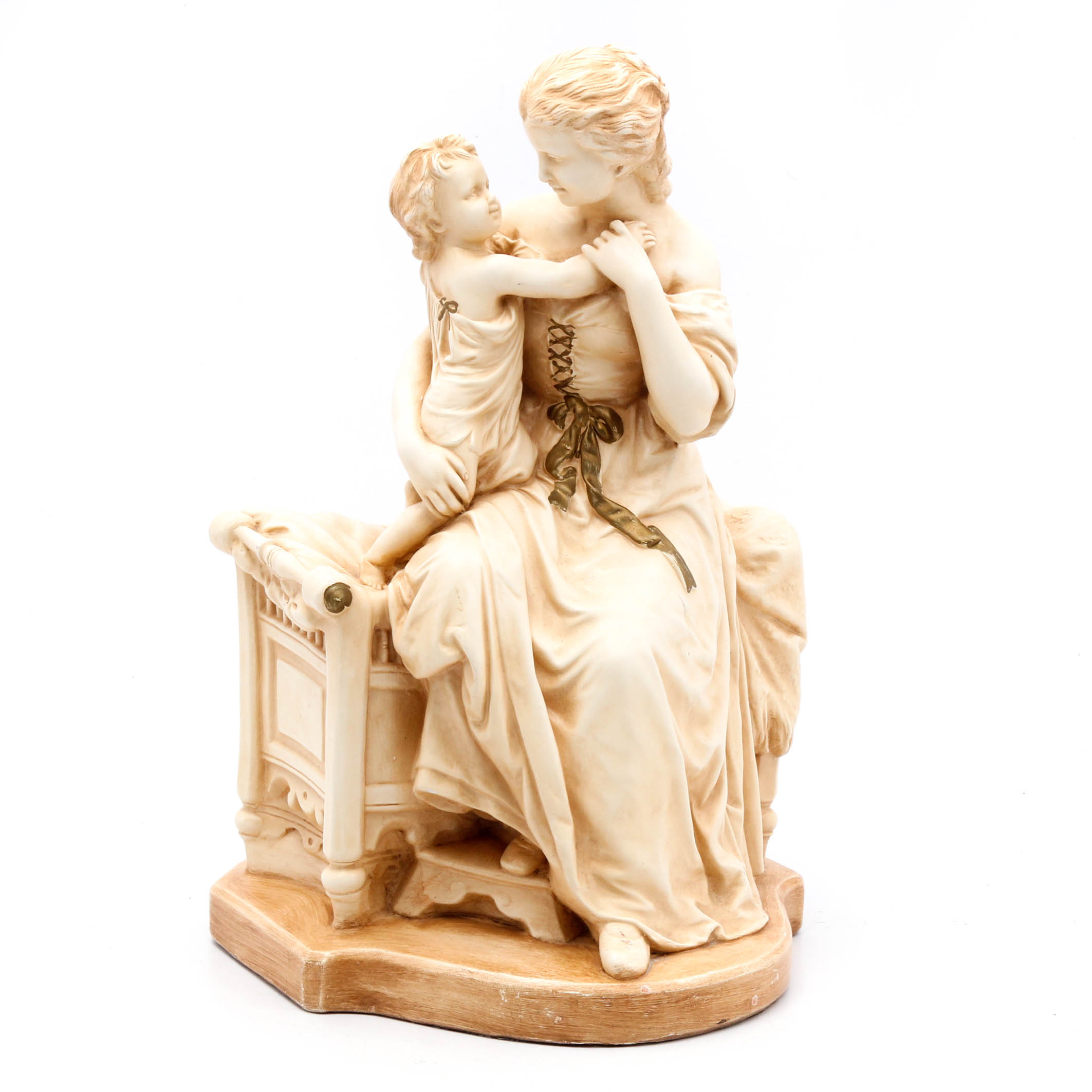 Artistic Royal Krafts Chalkware Mother and Child, 20th Century