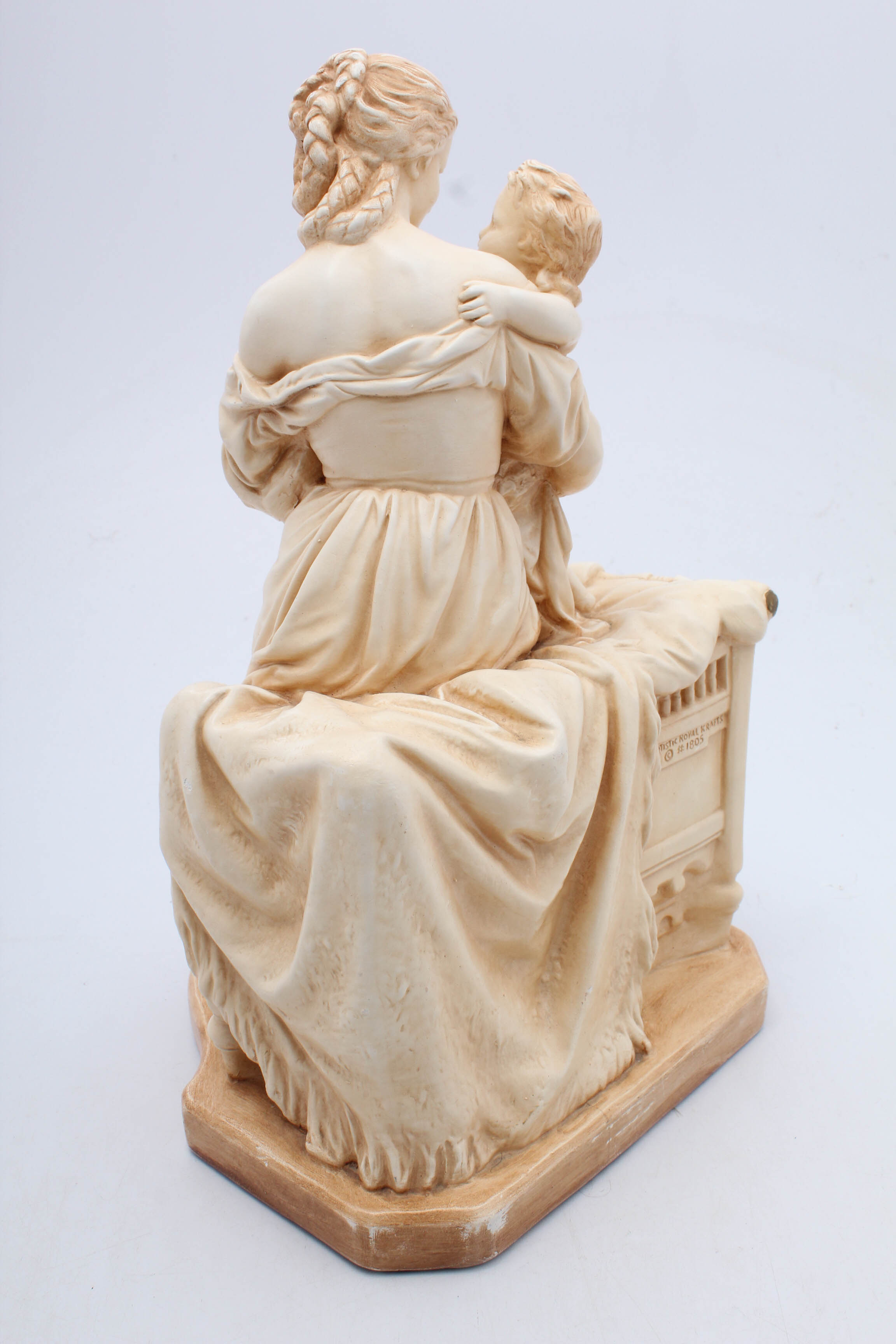 Artistic Royal Krafts Chalkware Mother and Child, 20th Century