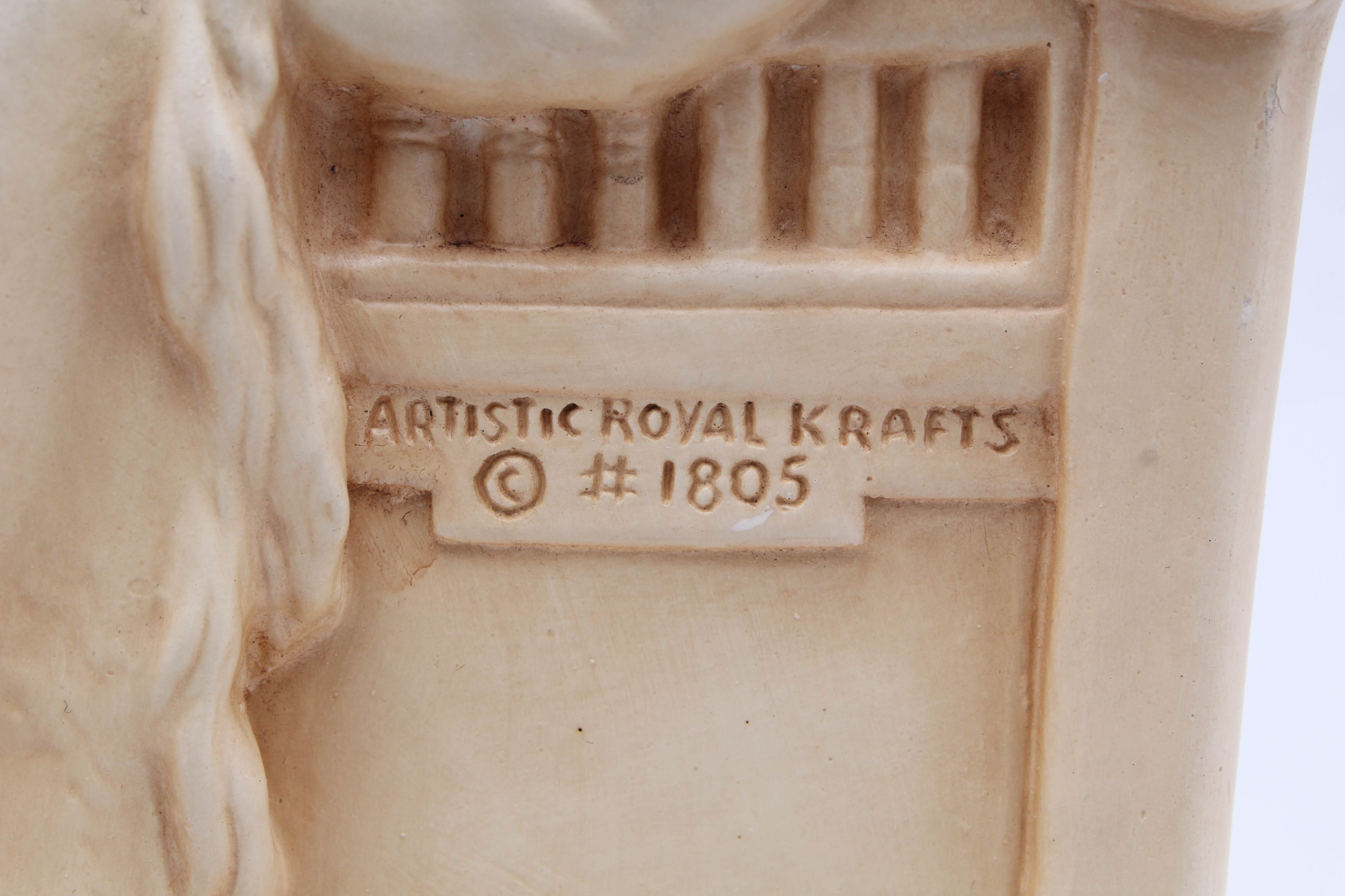 Artistic Royal Krafts Chalkware Mother and Child, 20th Century