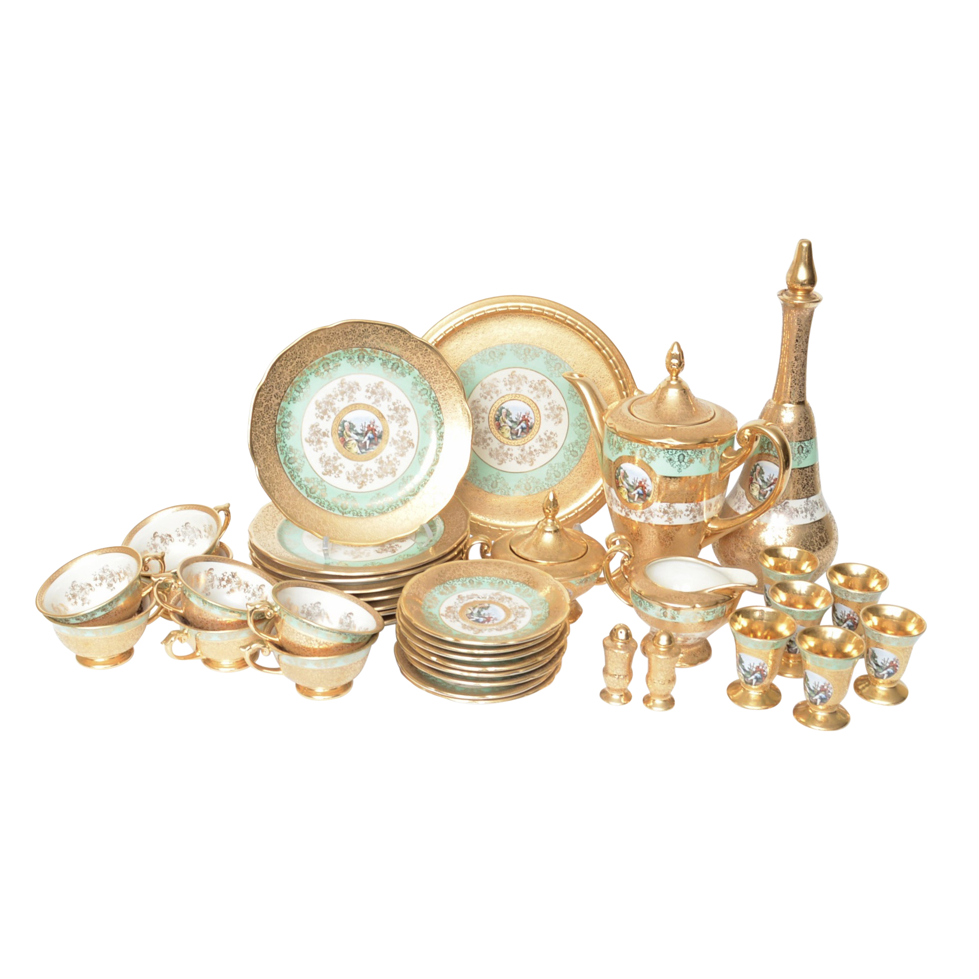Le Mieux China Hand Decorated 24K Gold Accented China