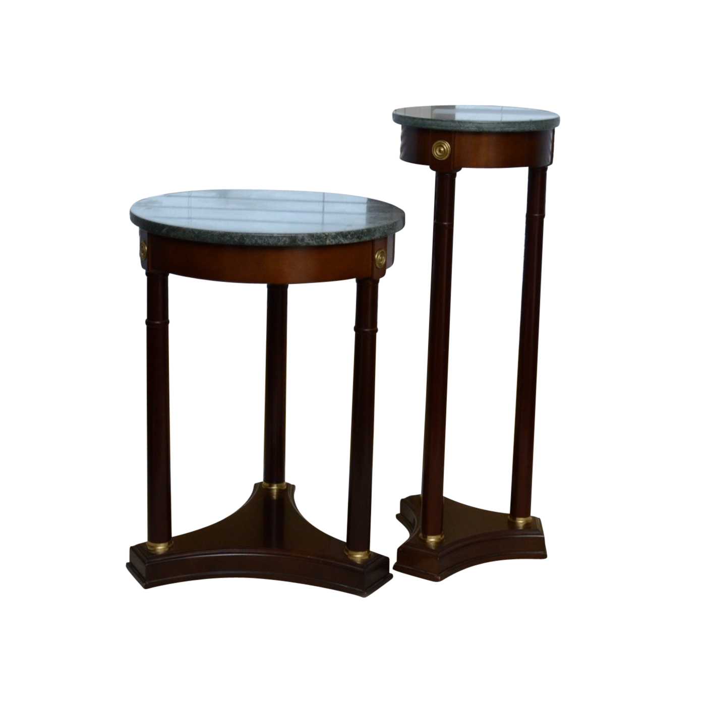 Pair of Marble Top Tables from The Bombay Company
