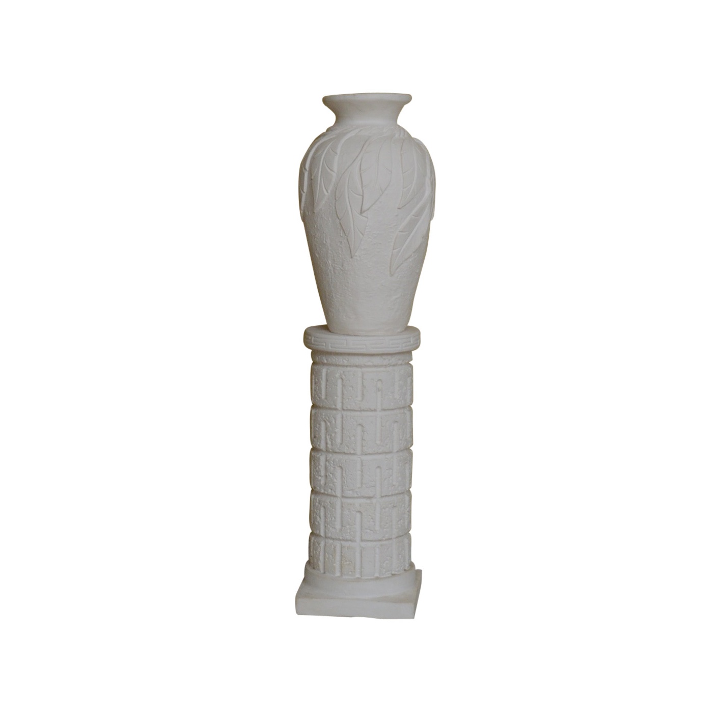Plaster Pillar with Vase from Mexico
