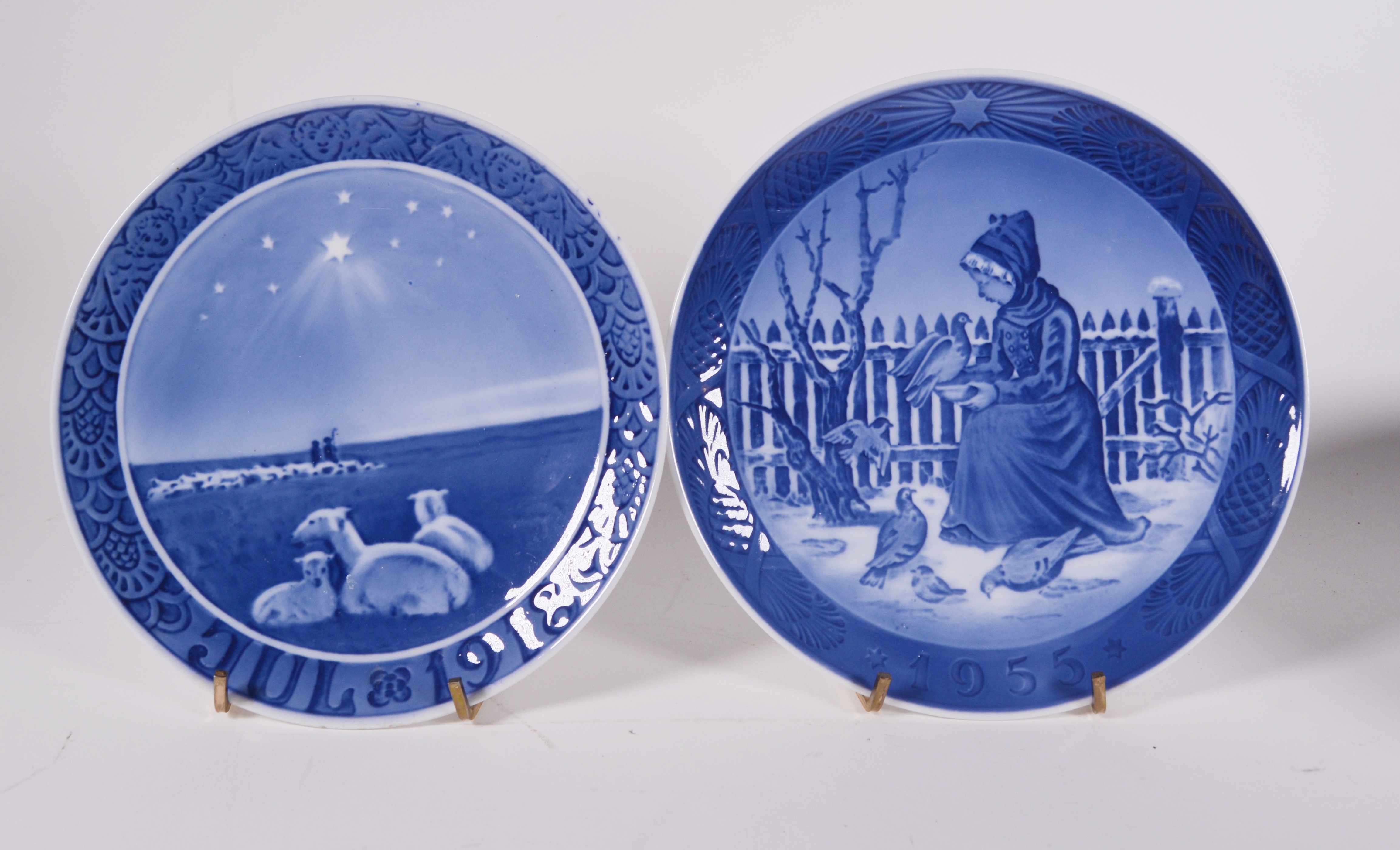 Royal Copenhagen Porcelain Christmas Plates, Set of Fourteen