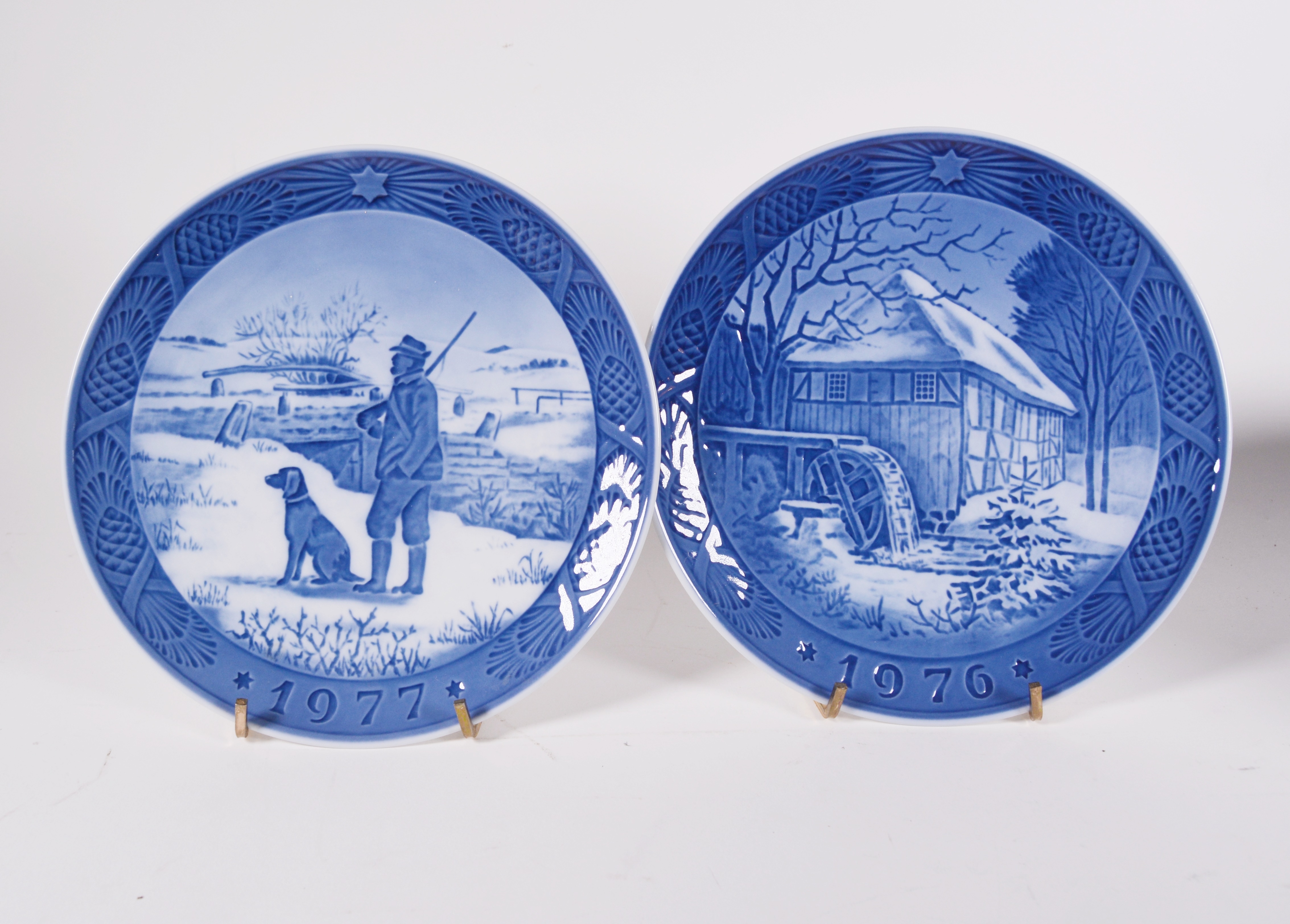 Royal Copenhagen Porcelain Christmas Plates, Set of Fourteen