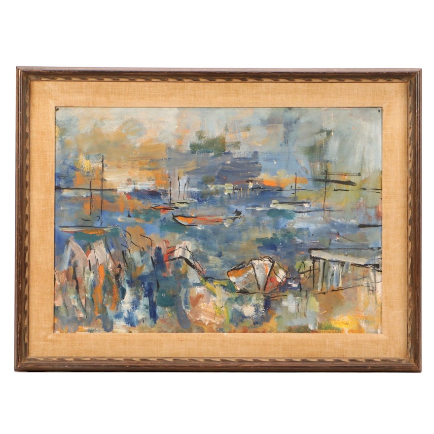 Mid-century Abstract Oil Painting